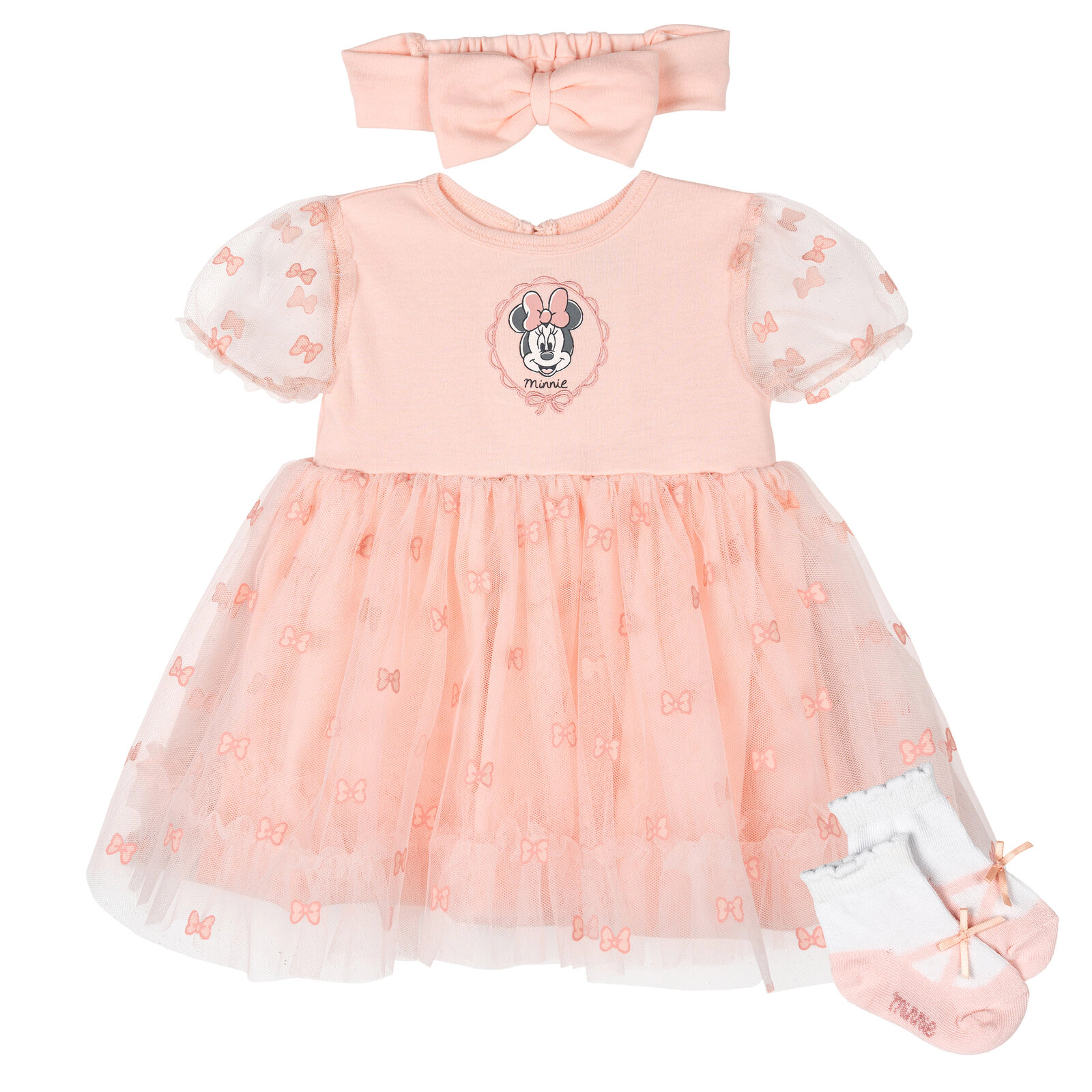 Disney Minnie Mouse Baby Girls' 3-Piece Dress Set