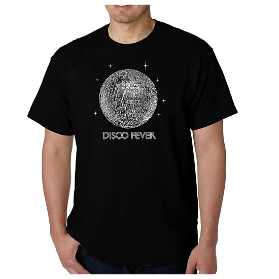 LA Pop Art Men's Word Art T-Shirt - Disco Ball