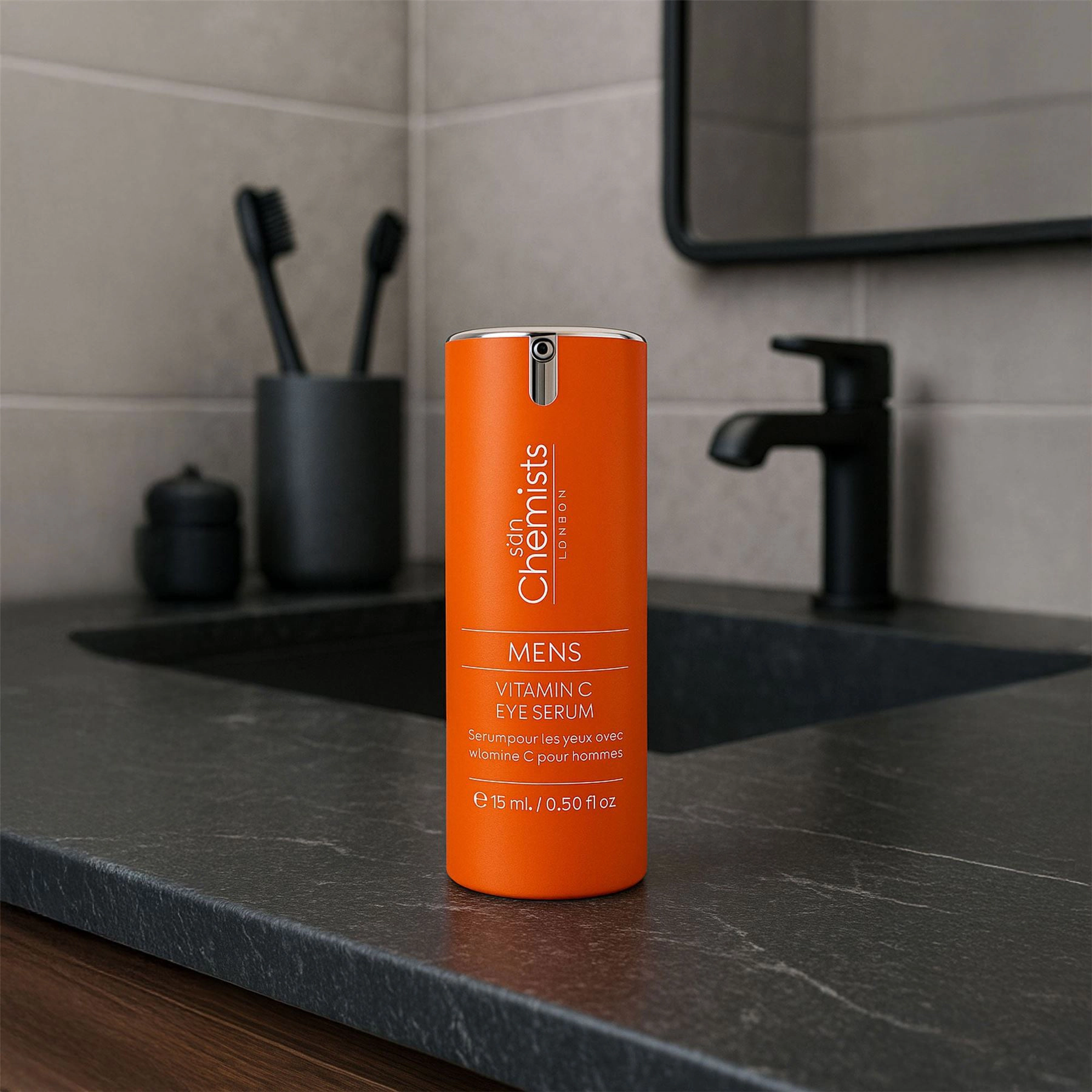skinChemists Men's Vitamin C Eye Serum 15ml - Brightening Anti-Aging Treatment