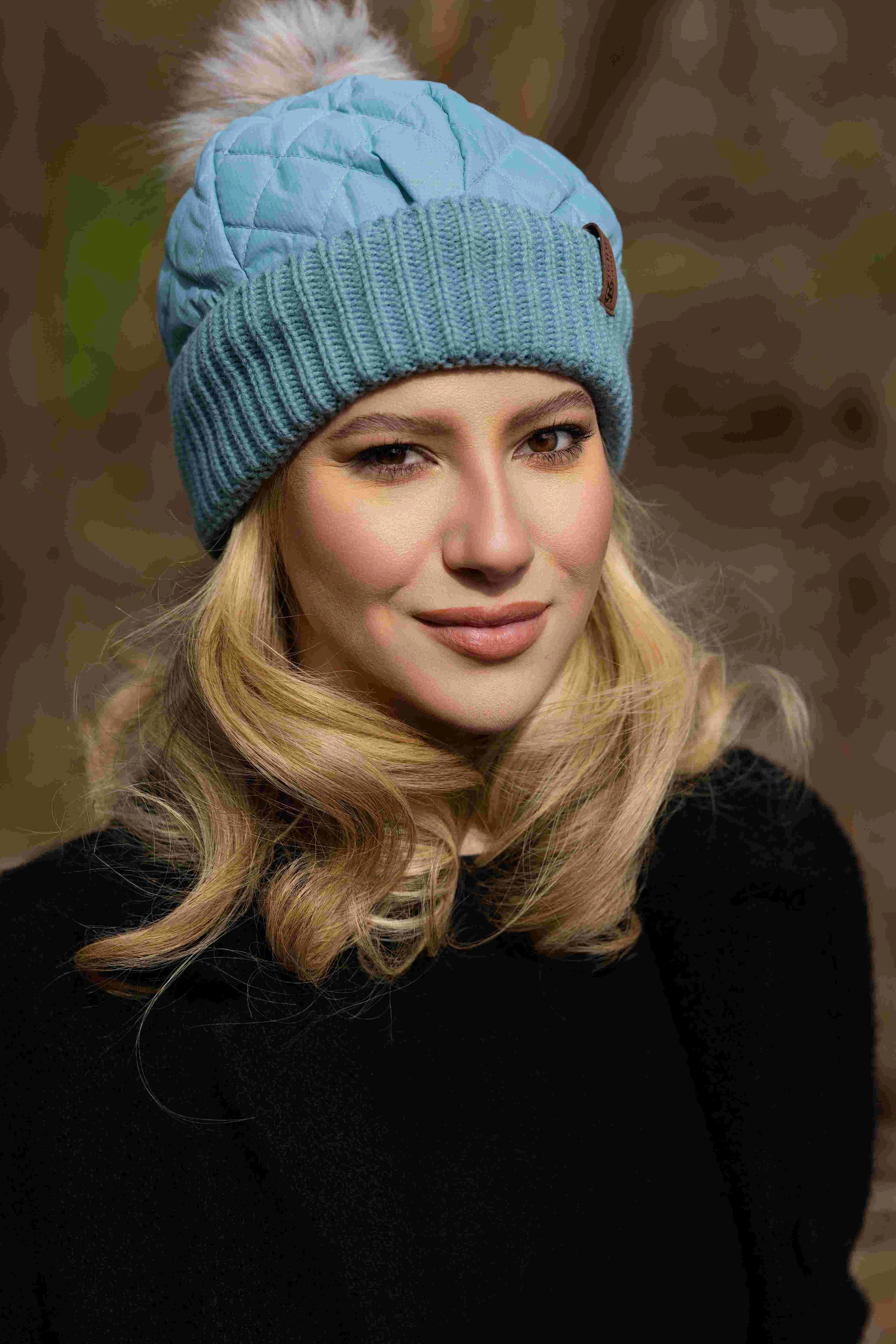 Kanut Sports Collie Cuff Beanie with Faux Fur Pom