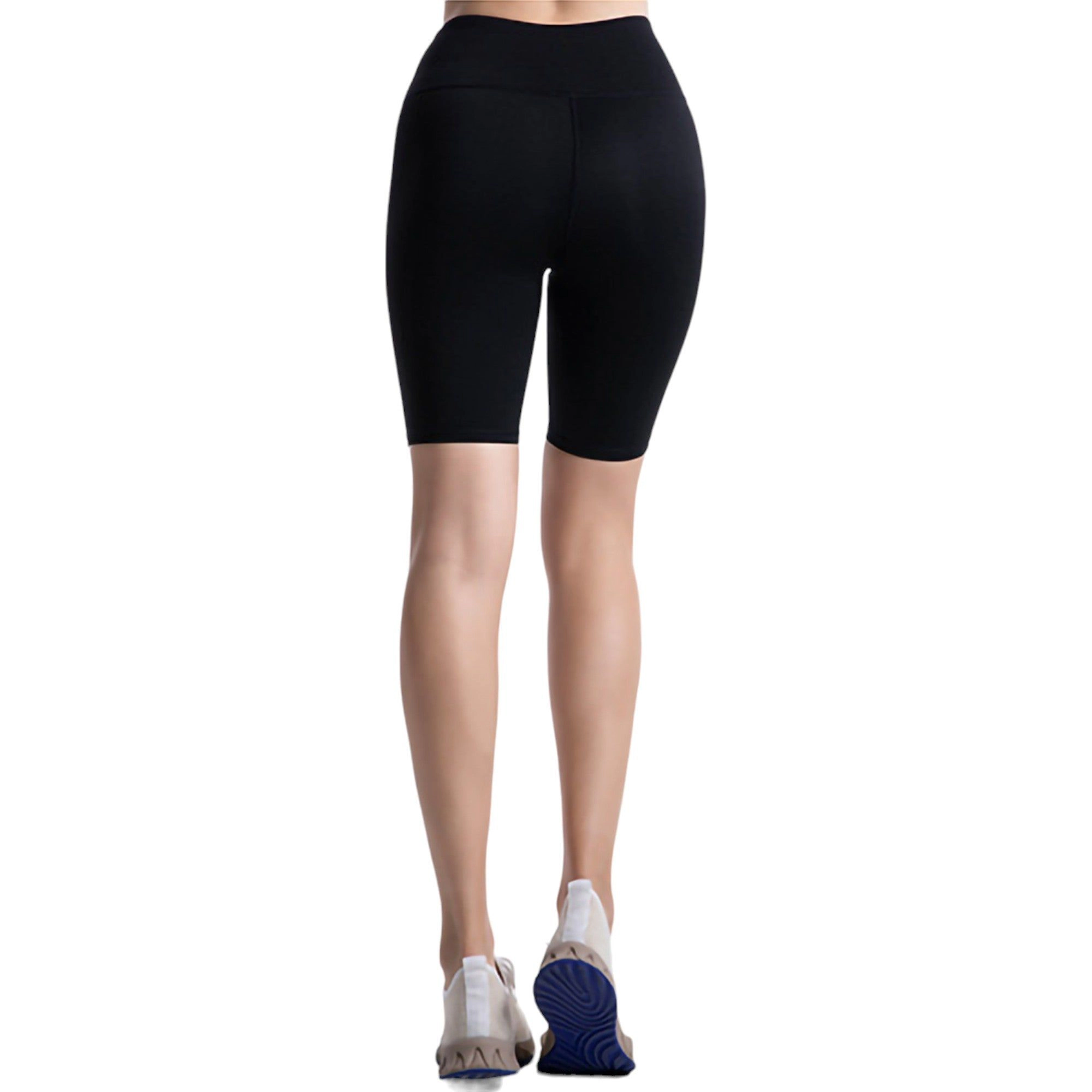 Anna-Kaci Women's High Elastic Waist Compression Yoga Shorts
