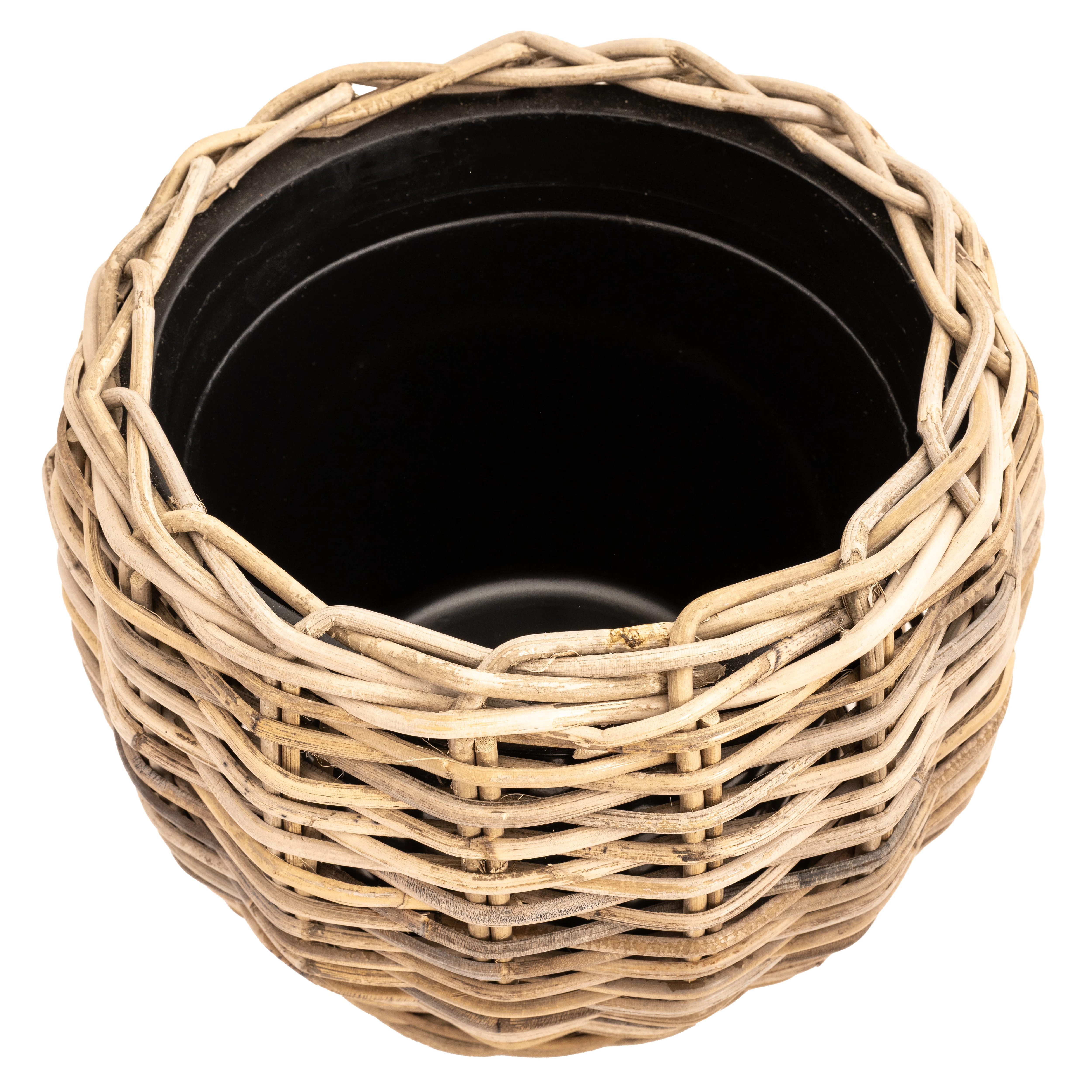 Saboga Home™ Round Belly Planter with Plastic Insert