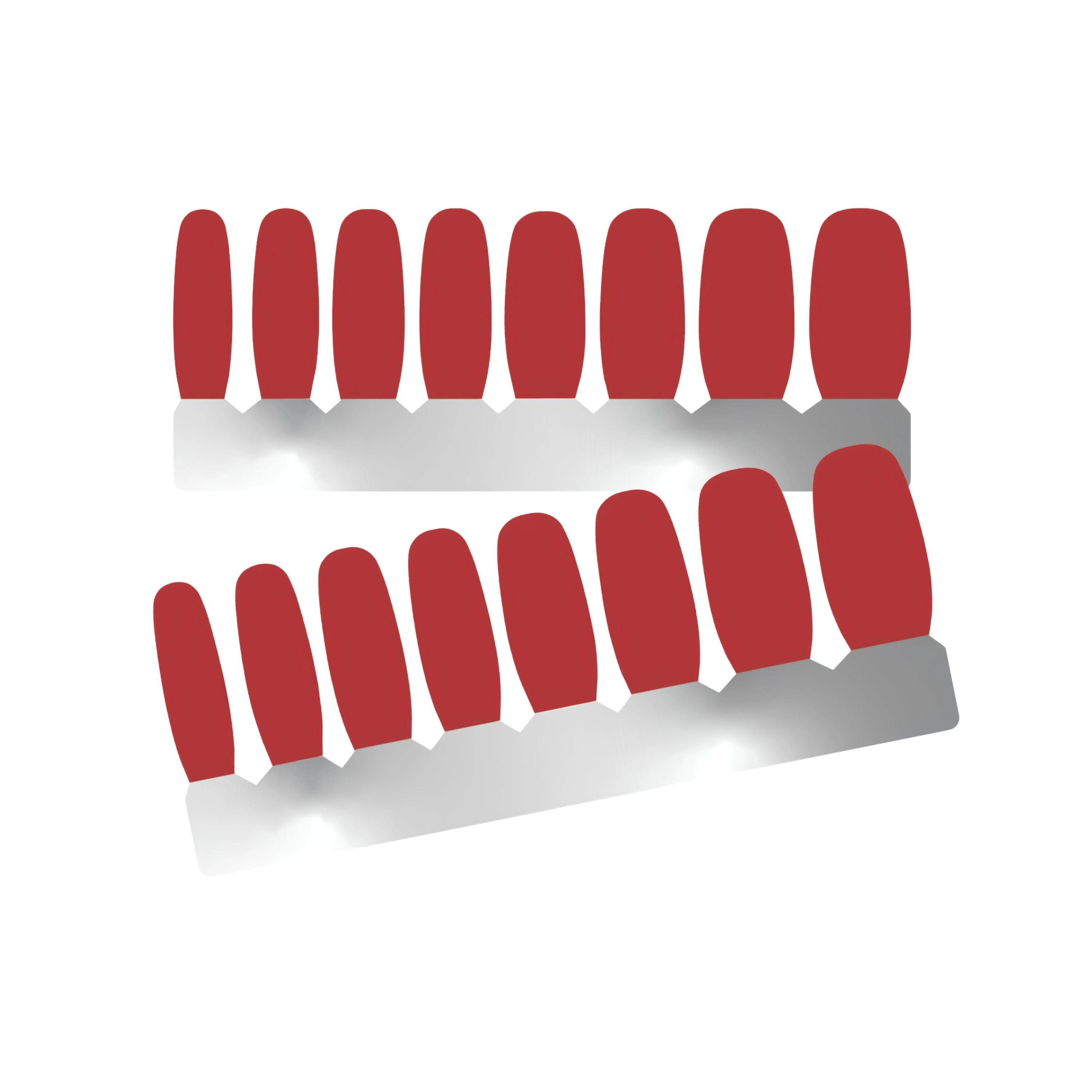 XPNail Women's Nail Polish Strips Red 2 16ct