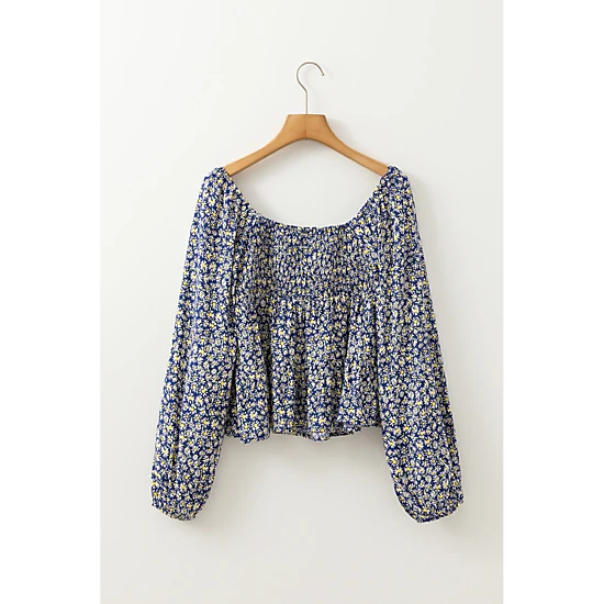 Threaded Pear Women's Ila Square Loose Fit Blouse