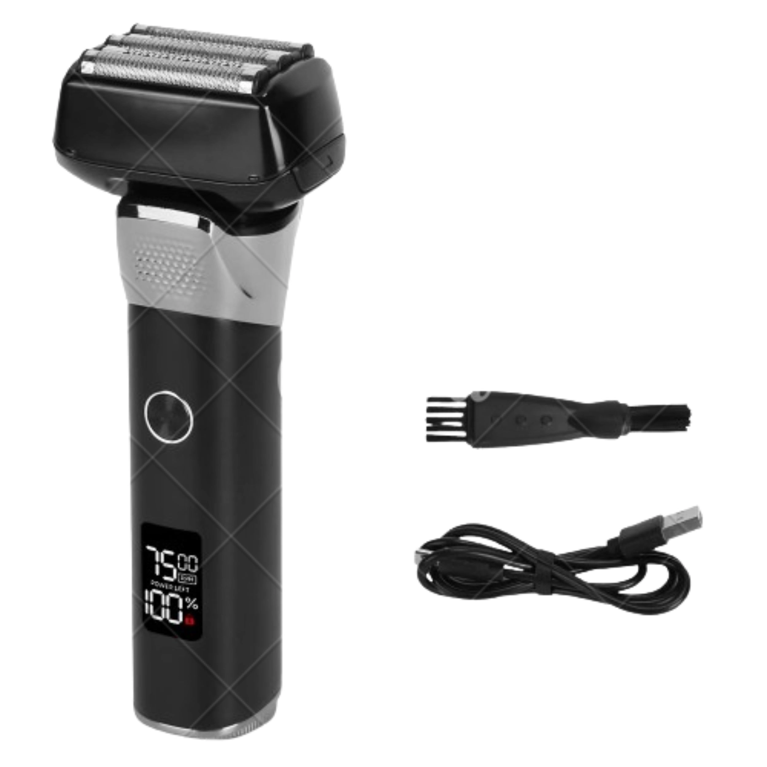 SS Design Men's 5 Blade Electric Foil Face Shaver Waterproof Black