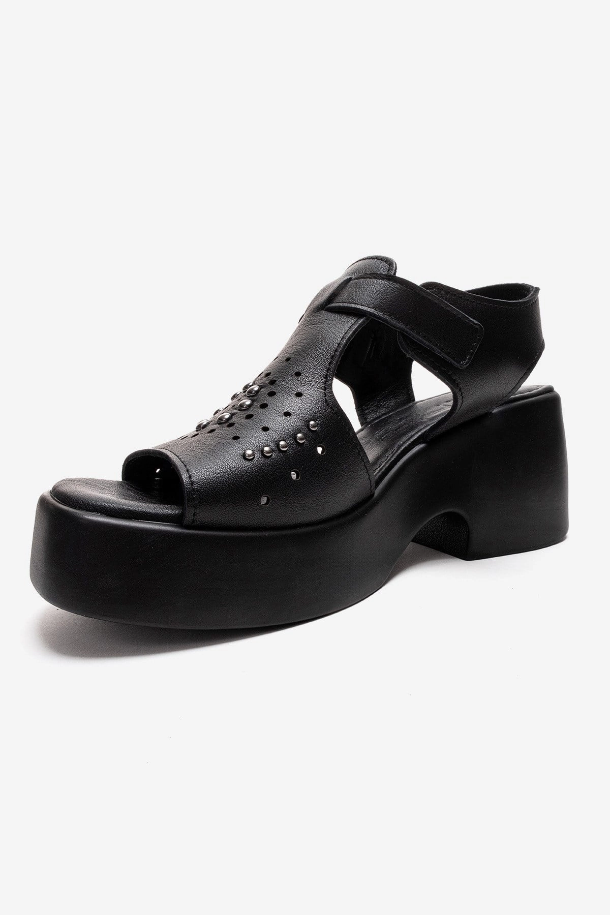 Forever & Always Womens Romina Leather Platform Sandals