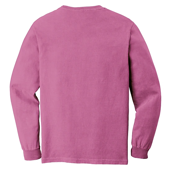 Simply Sage Market - Women's Garment Dyed Long Sleeve Graphic T-Shirt - Sweater Weather and Fallen Leaves