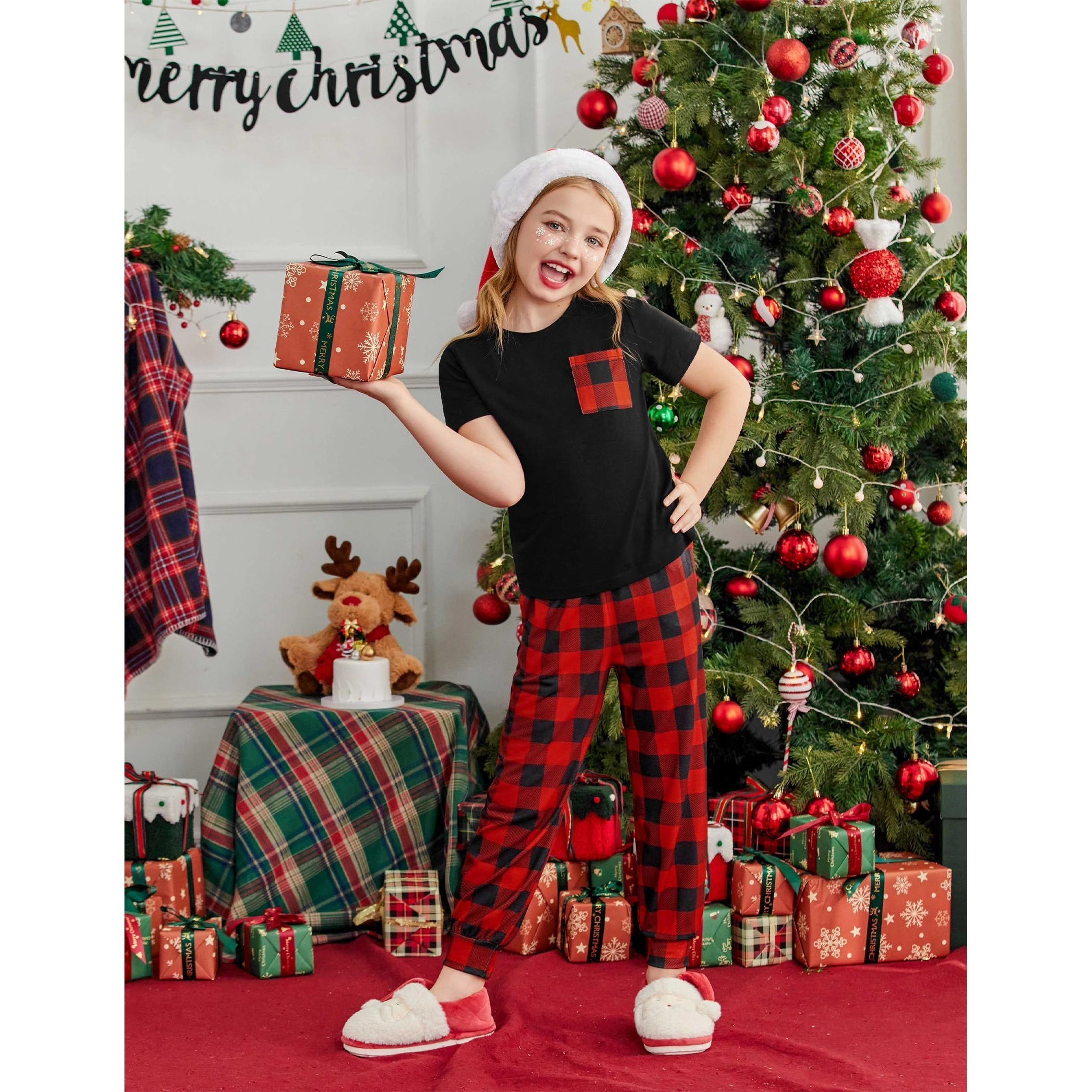 Arshiner Girls Clothes Piece Outfits Short Sleeve Shirt Dolphin Shorts Sets And Sweatpant