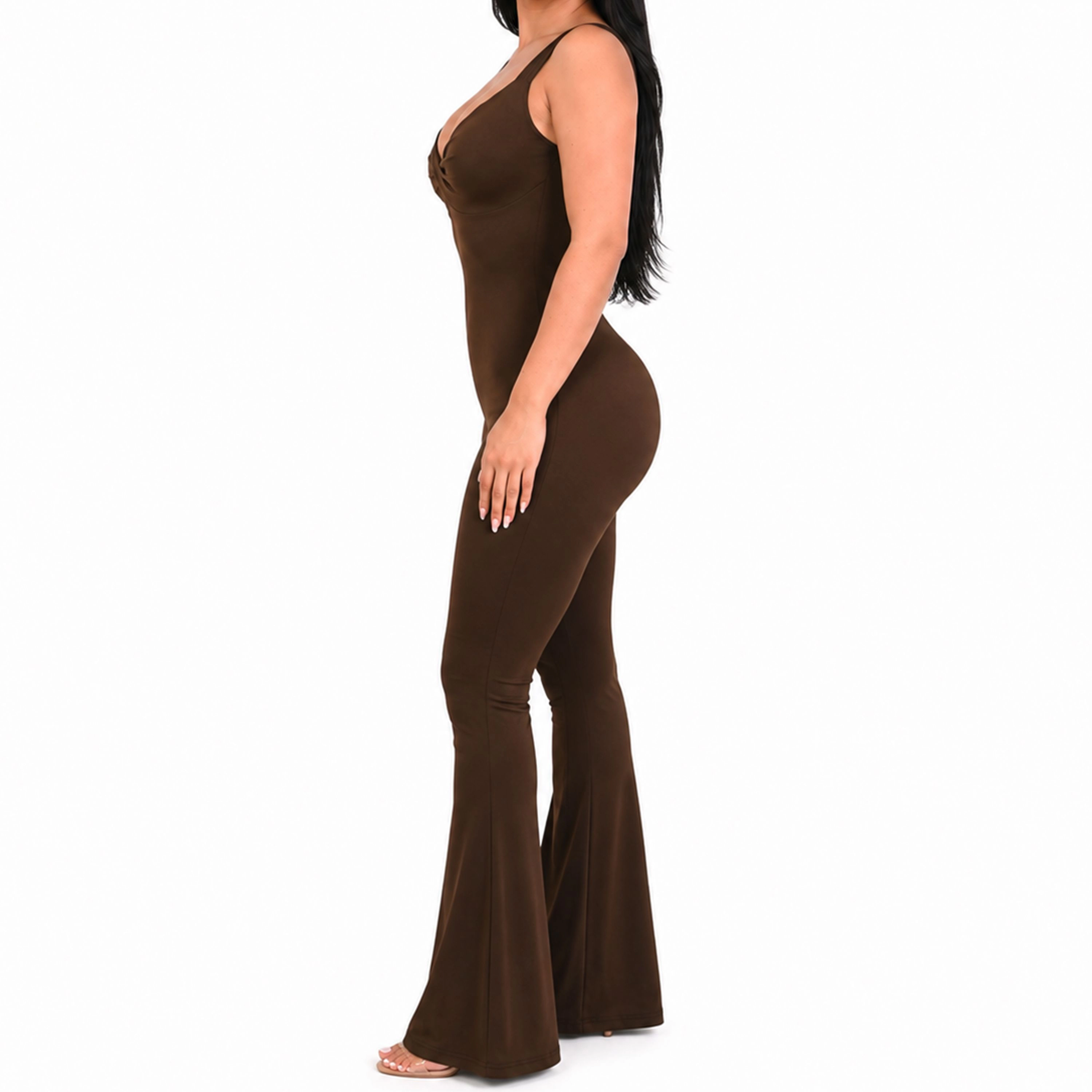 YAHAIRA Women's Heart Shaped Cut Out  Sculpt Jumpsuit