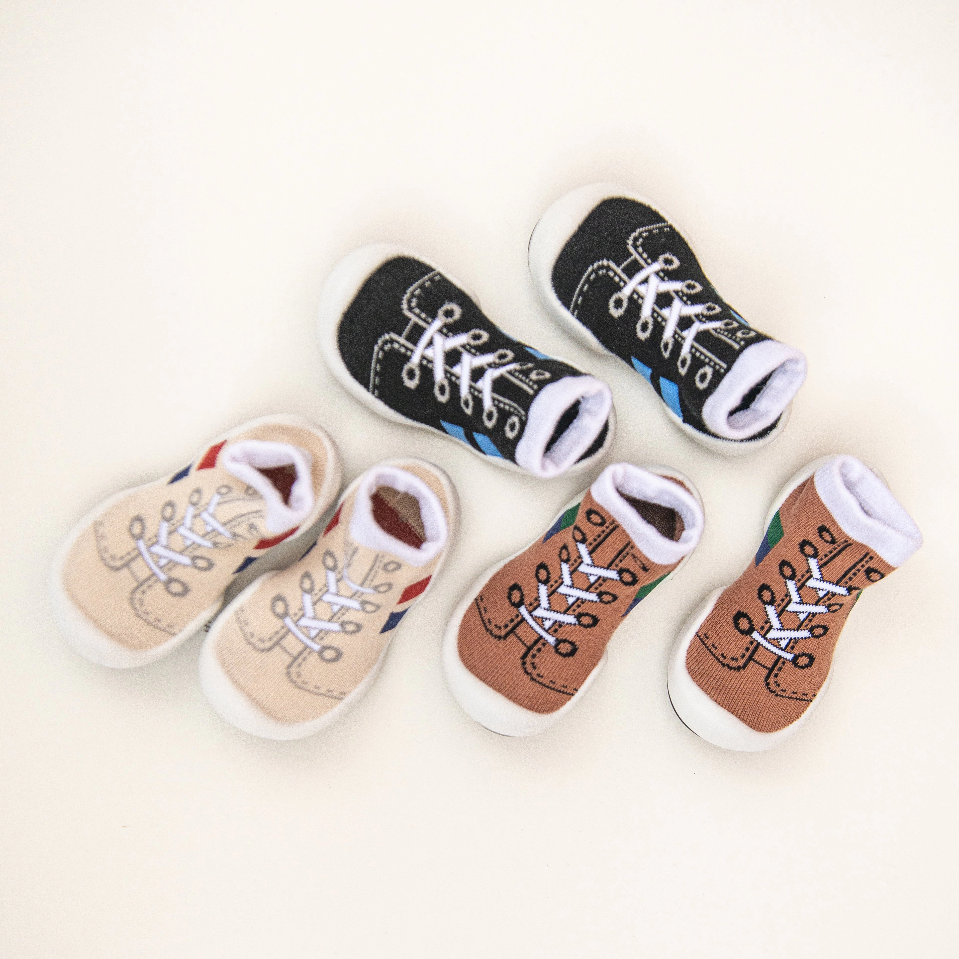 Komuello Toddler Girl Boy First Walk Sock Shoes Runner
