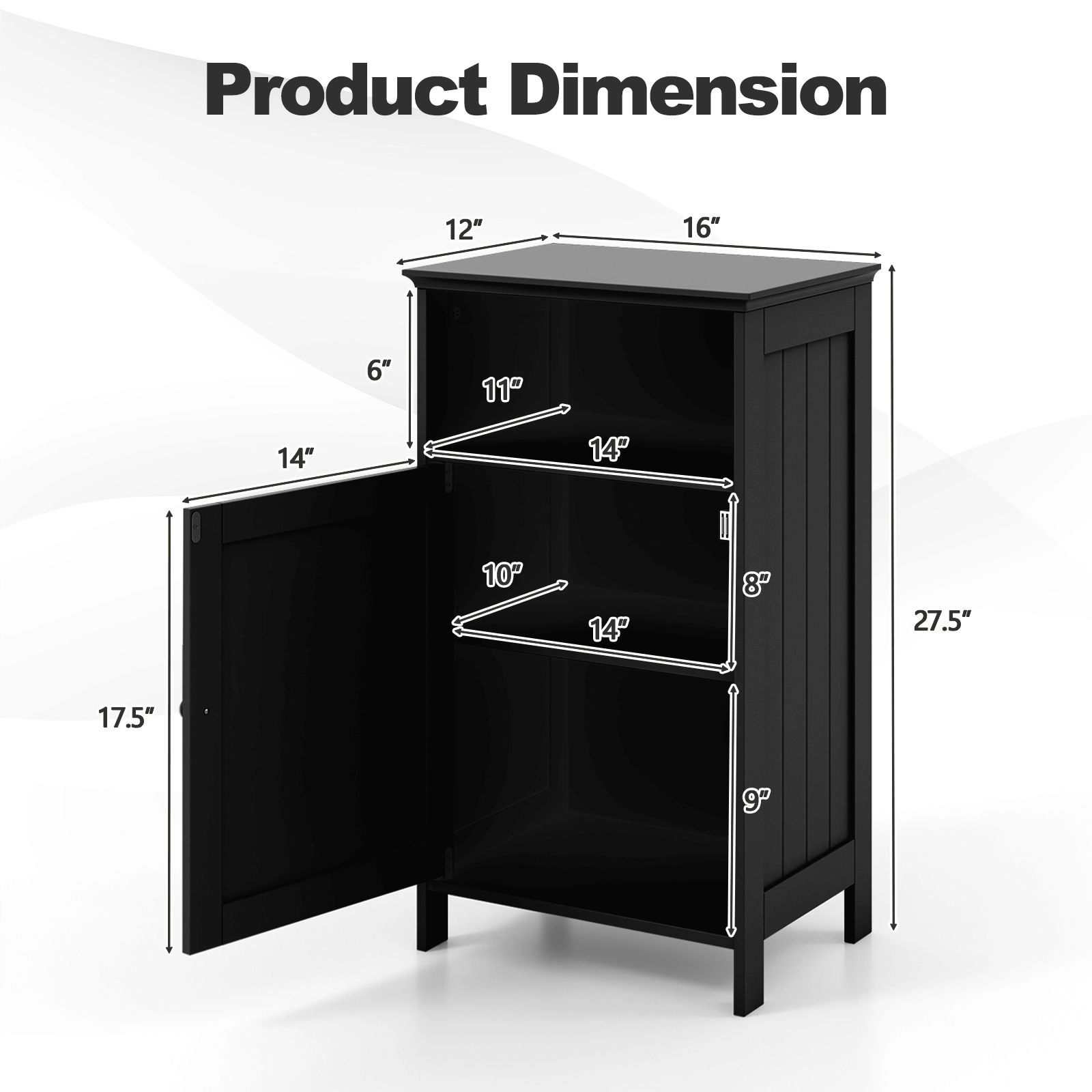SlickBlue Compact Bathroom Organizer Cabinet for Home and Multiple Rooms
