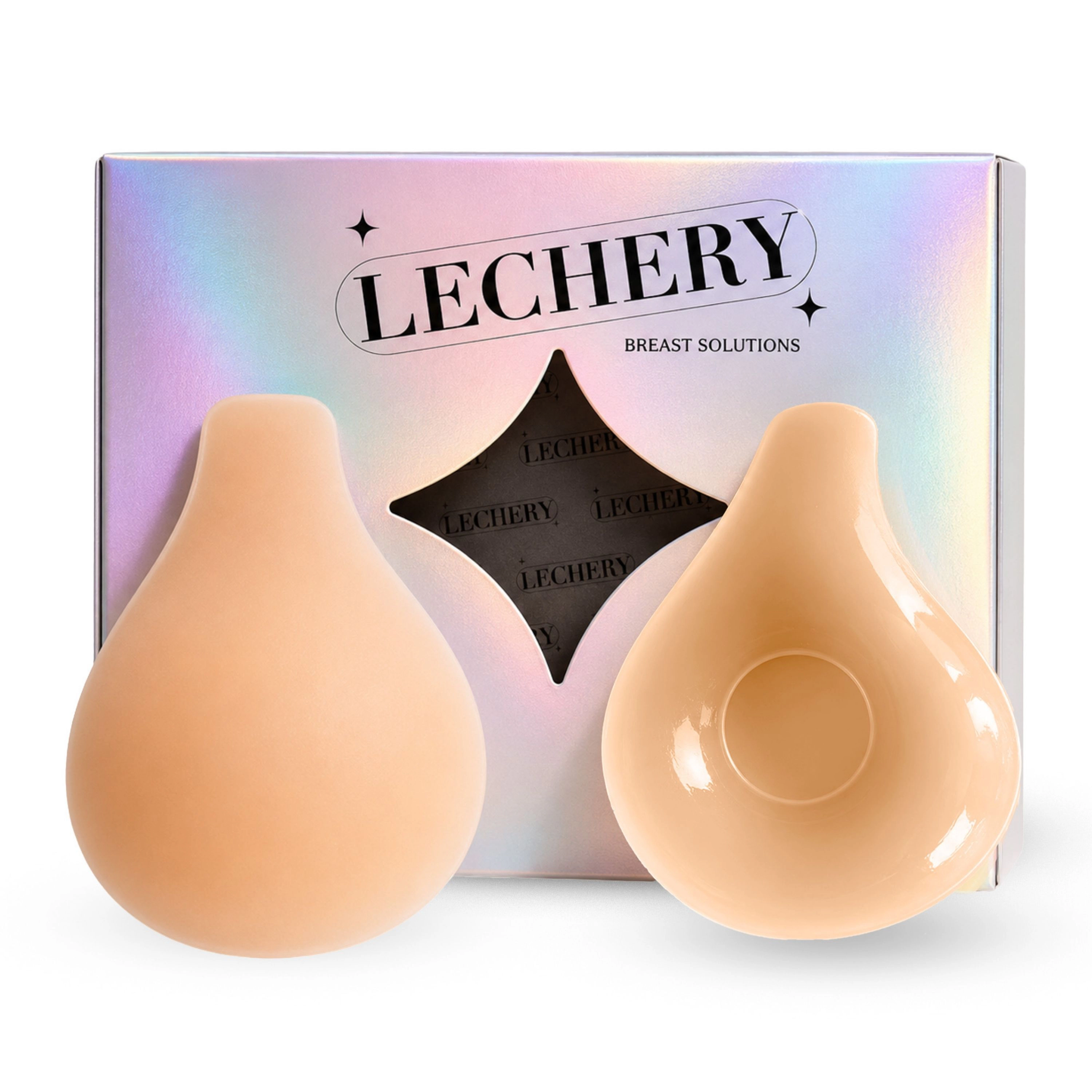 LECHERY Women's Edgestick Push Up Nipple Covers Reusable Sticky Silicone Adhesive Pasties