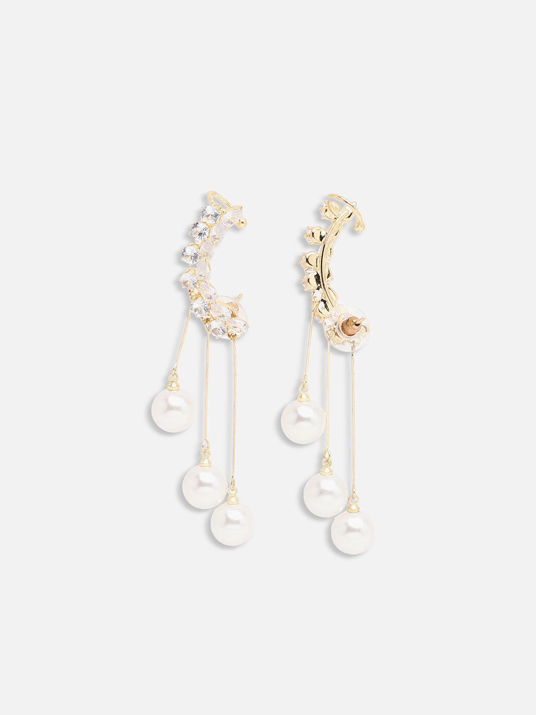 SOHI Women's Gold Plated Party Pearls Drop Earring for