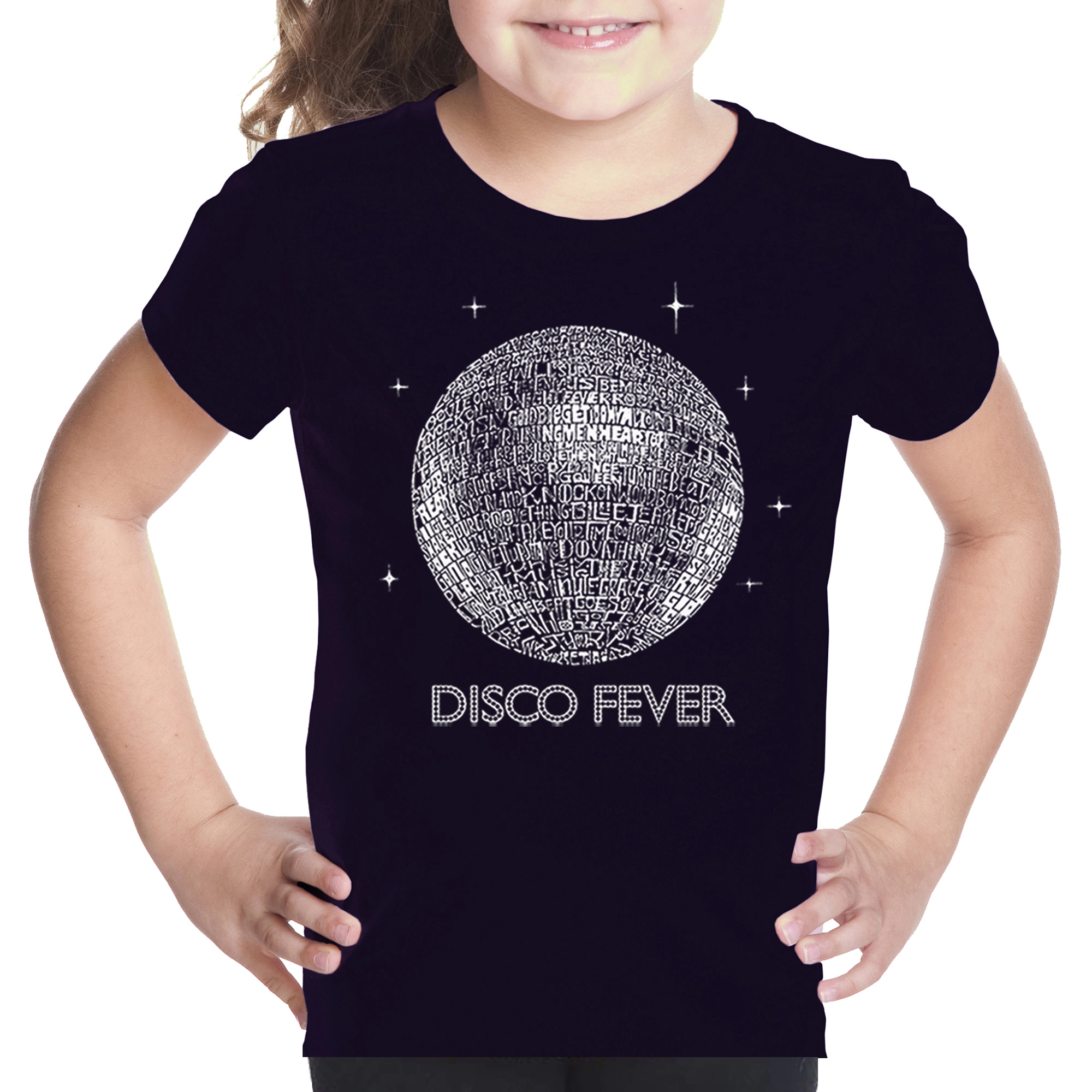 LA Pop Art Girls Word T-Shirt - Disco Ball