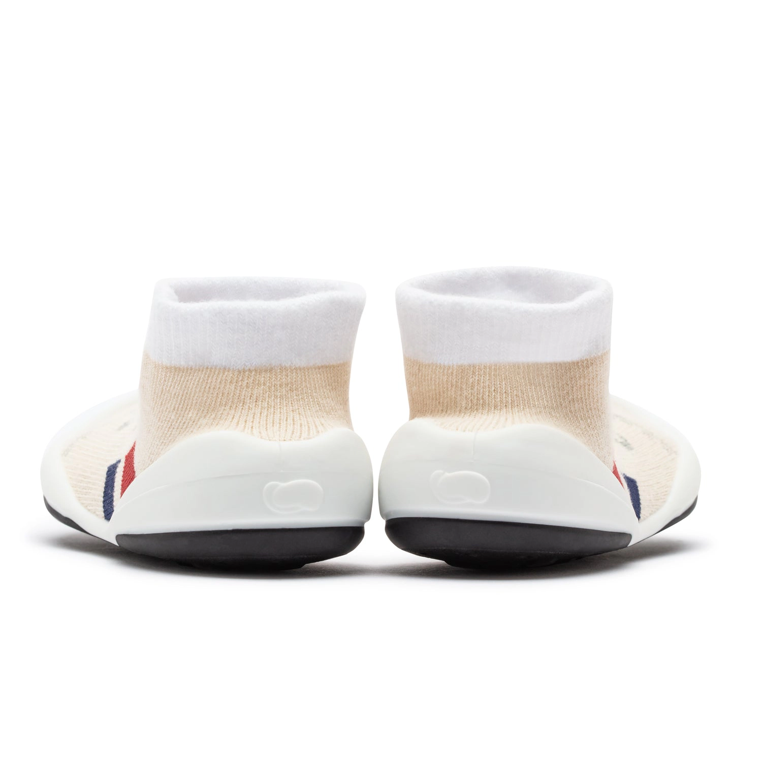 Komuello Toddler Girl Boy First Walk Sock Shoes Runner - Light Beige