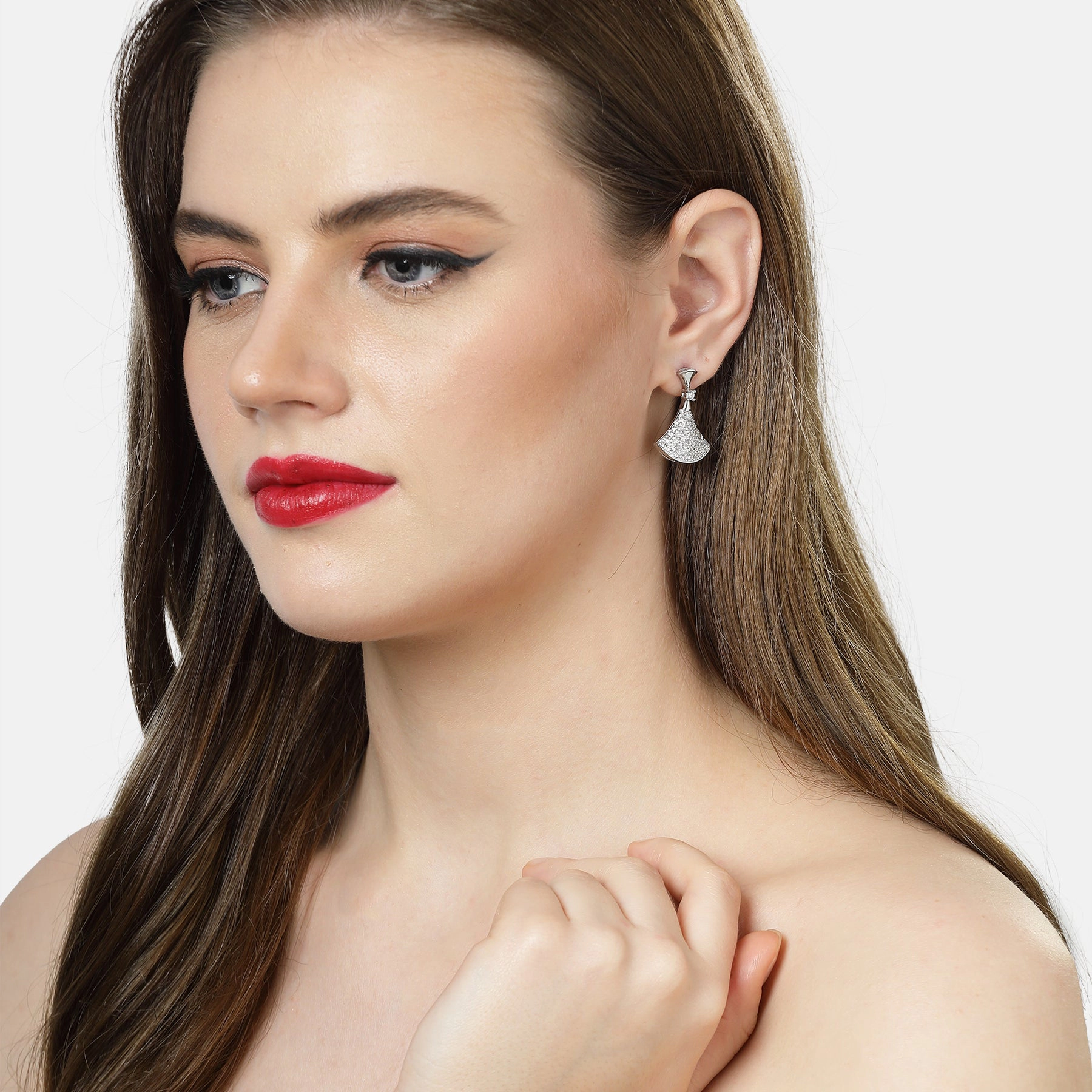 AGP PARIS Womens Shimmering Classy Drop Earrings