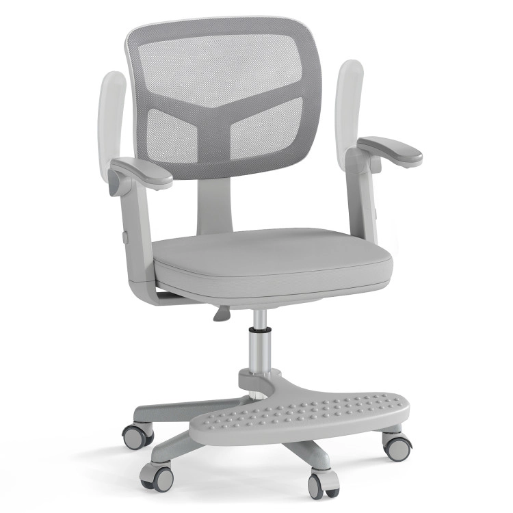 Hivvago Kids Desk Chair Children Study With Adjustable Height Armrest And Footrest