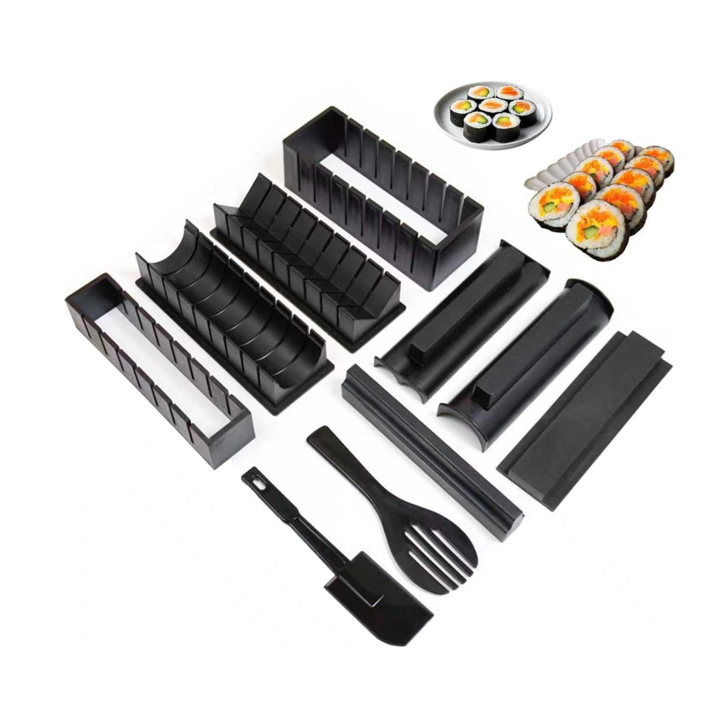 Stock Preferred Pack of 10 Sushi Maker Kit with Rice Roll Mold Press and Sushi Shapes