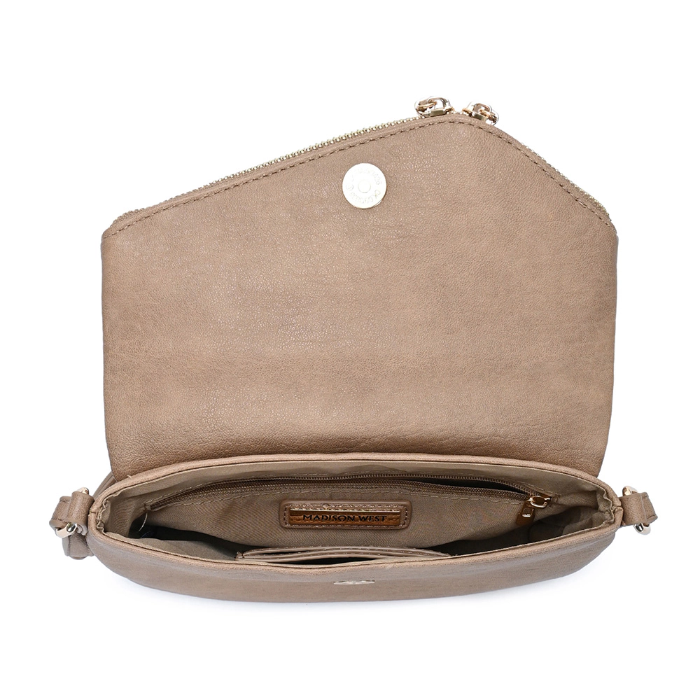 FASHNZFAB Faux Leather Envelope Crossbody Bag