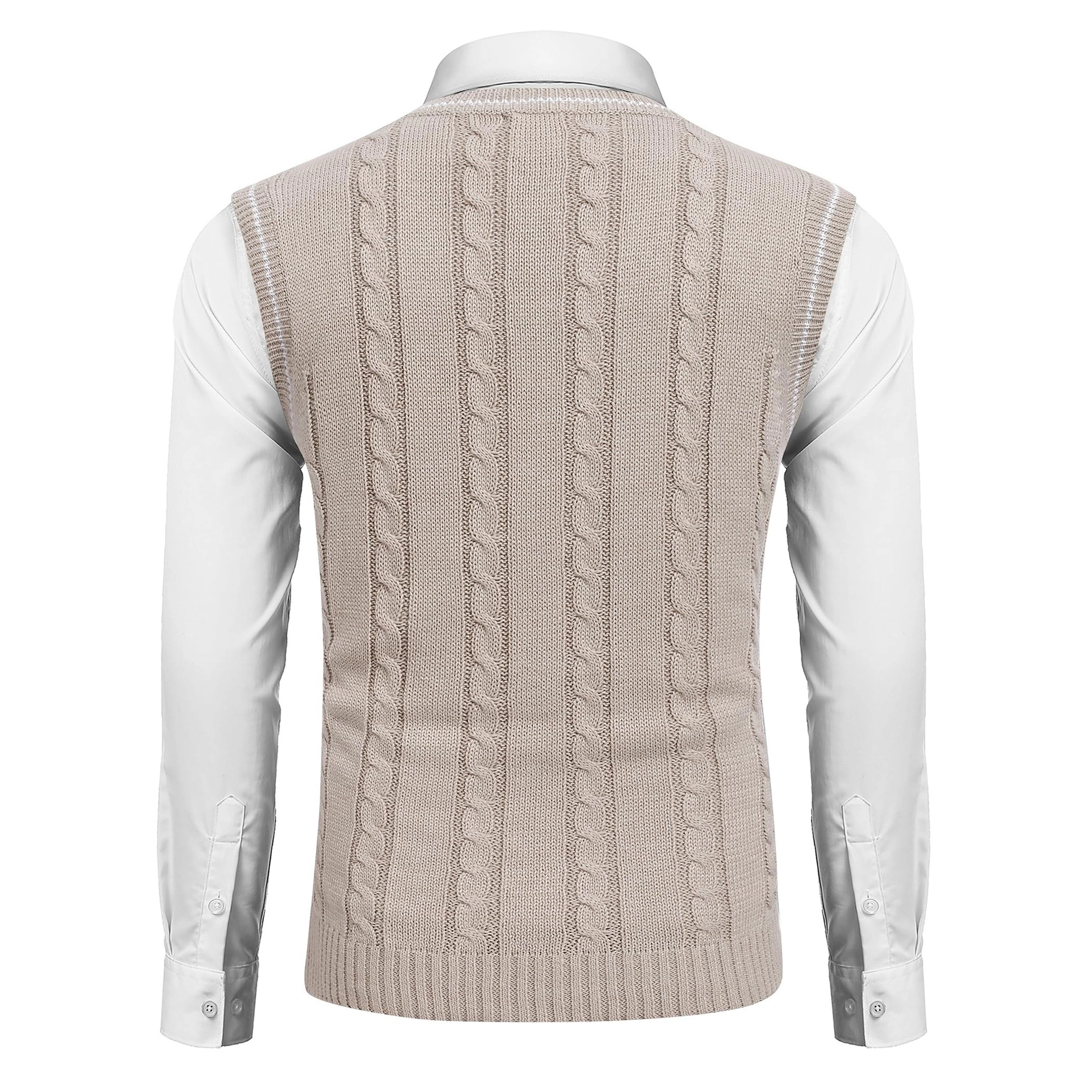 COOFANDY Men's Regular Fit V Neck Sleeveless Sweater Vest
