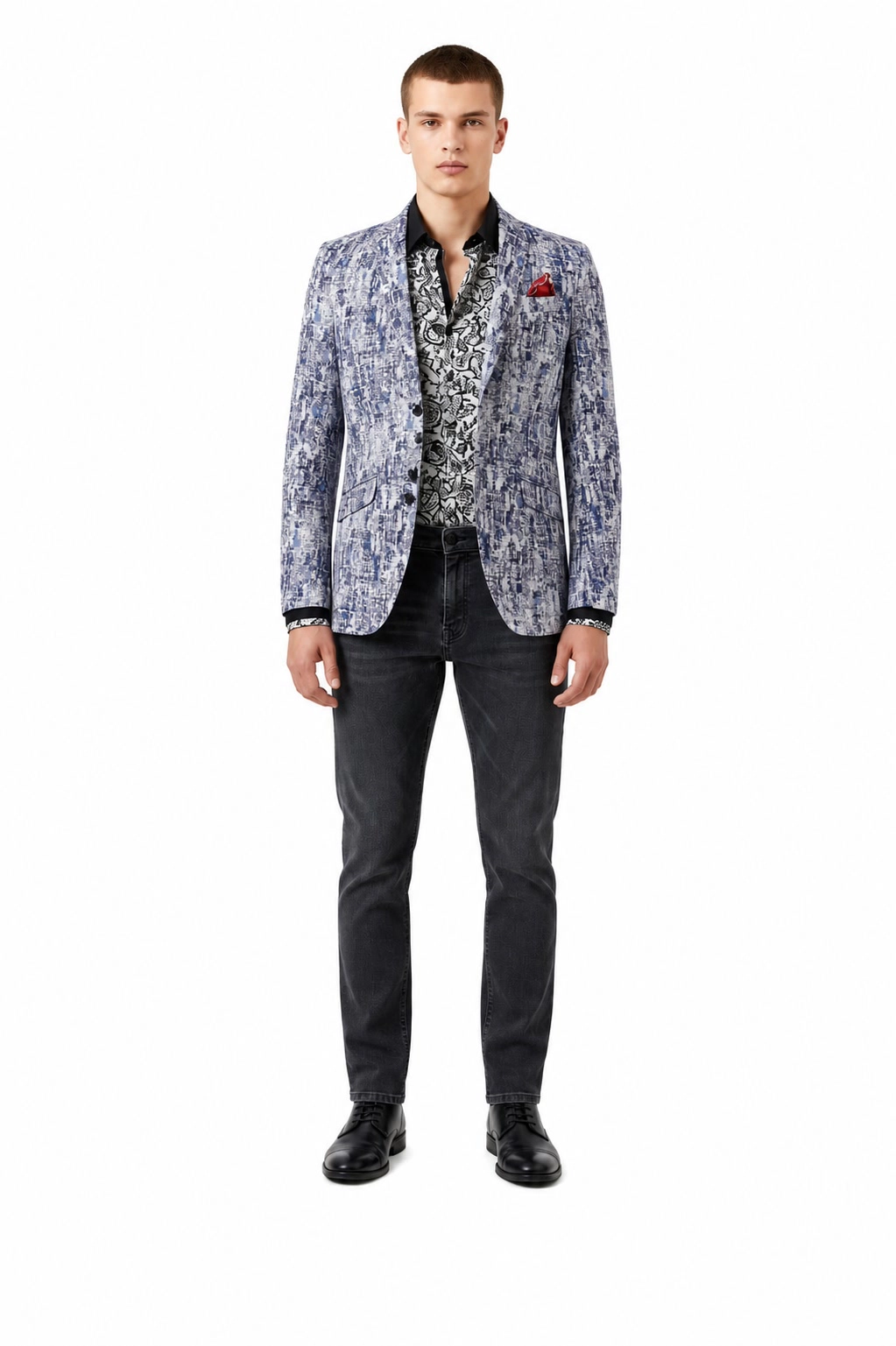 Elie Balleh Men's Slim Fit Bold Sports Coat Jacket