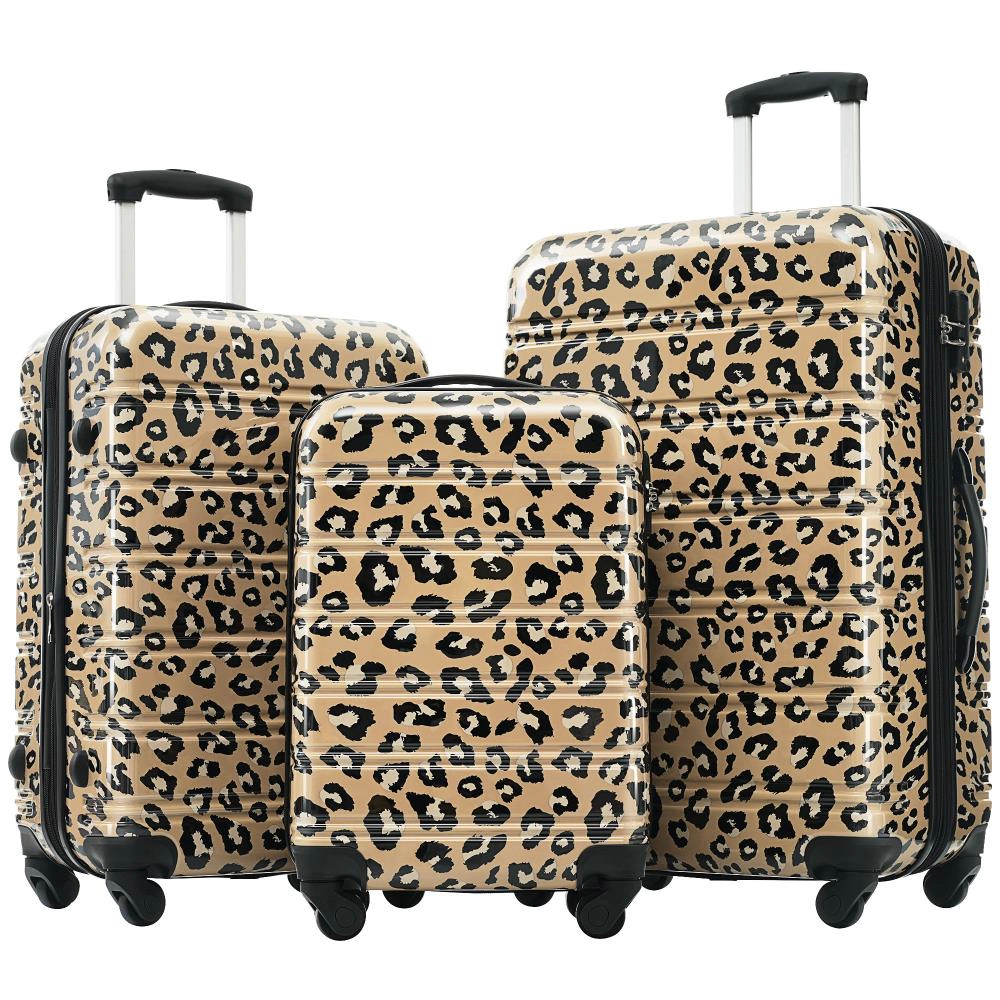 Hivvago Hardshell Luggage Sets 3 pcs Spinner Suitcase with TSA Lock Lightweight-20'+24'+28' Luggages