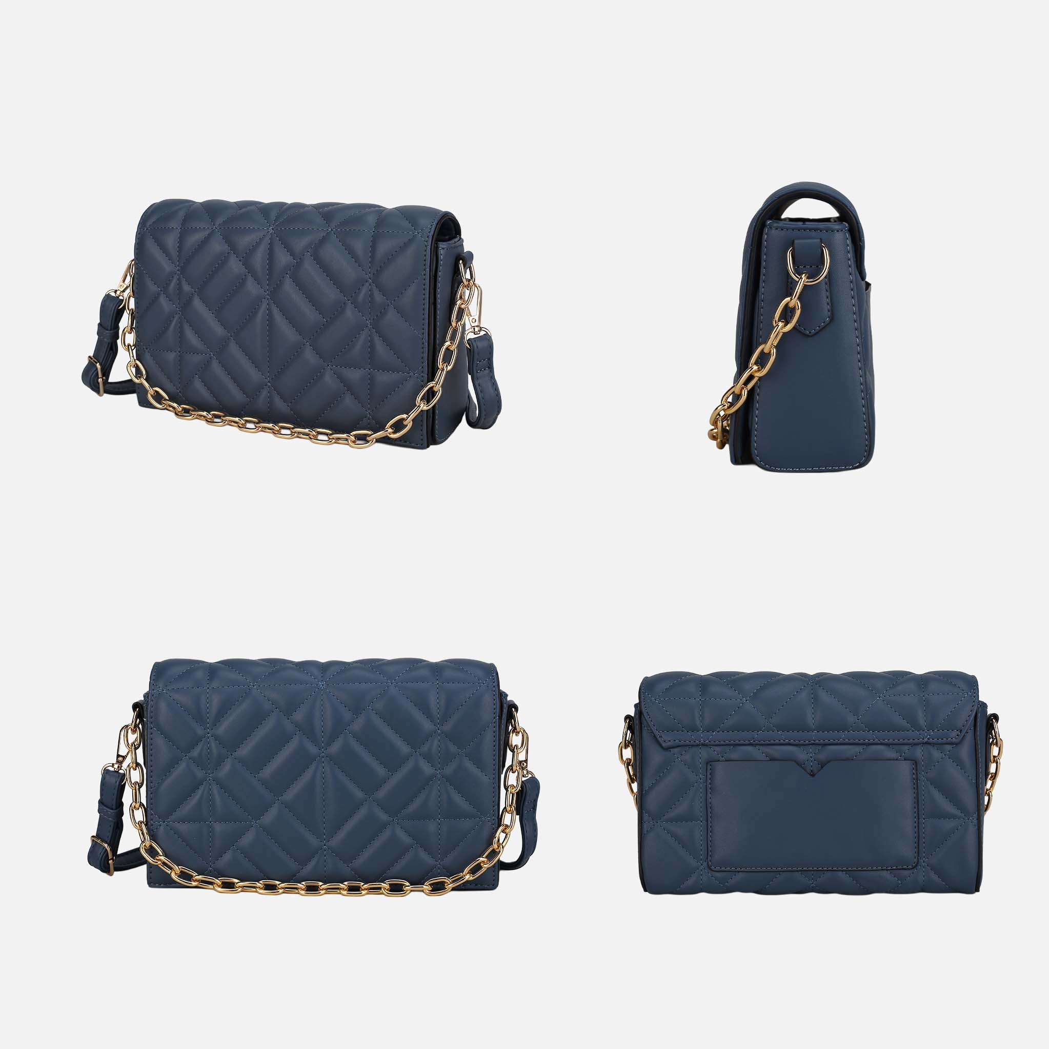 MKF Collection by Mia K. Ursula Quilted Vegan Leather Crossbody Bag