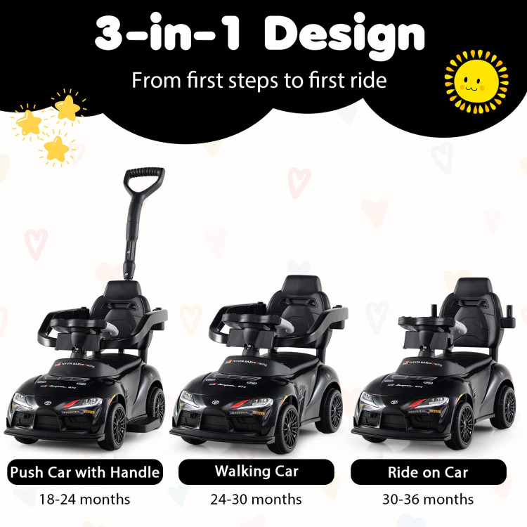Hivvago 3-in-1 Toyota Licensed Foot-to-Floor Stroller Sliding Walking Toy