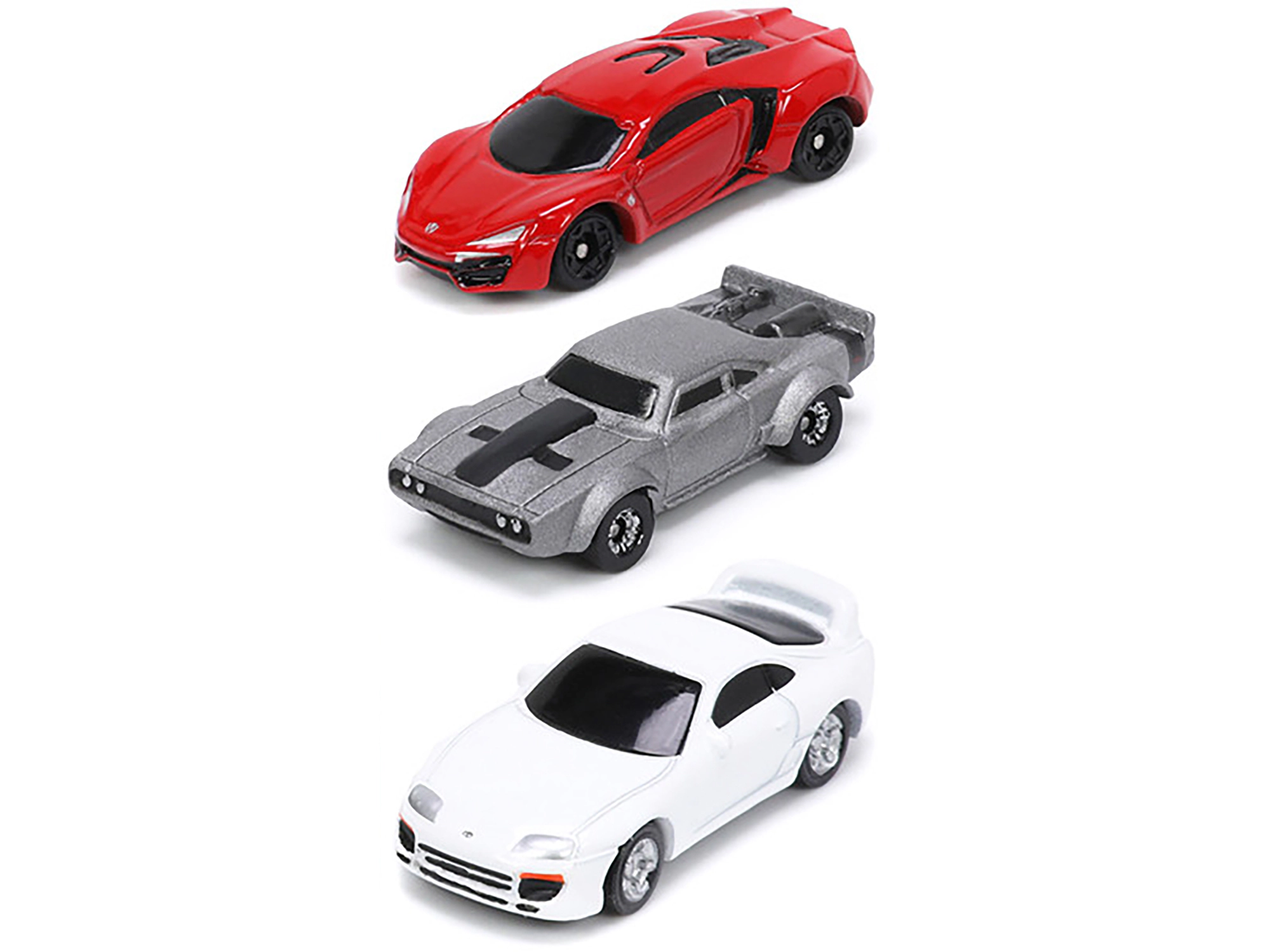 Jada "Fast & Furious" Movie 3 piece Set Series 4 "Nano Hollywood Rides" Series Diecast Model Cars by Jada