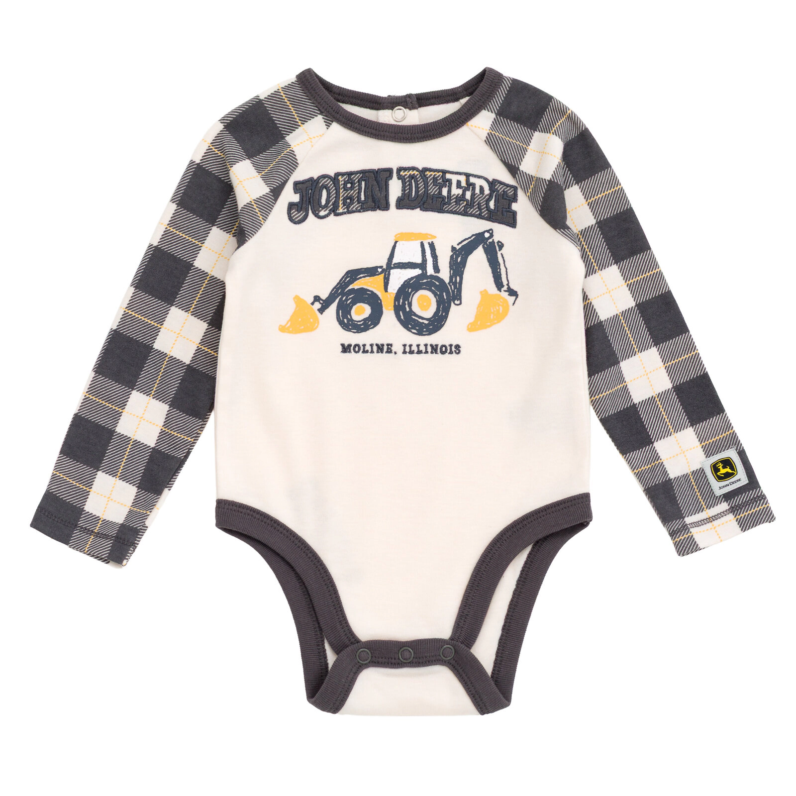 John Deere Baby Boys' 3-Pack Long Sleeve Bodysuits