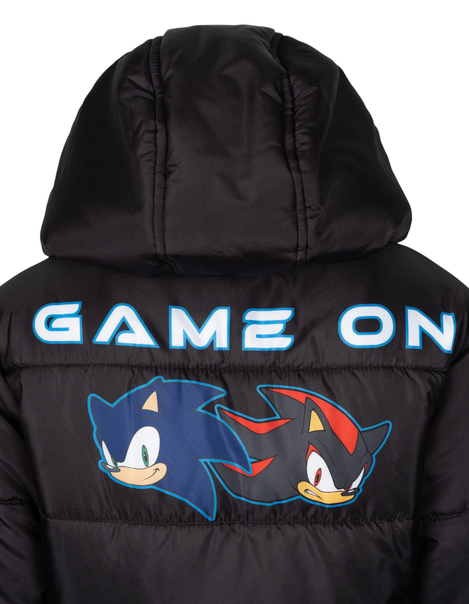 SEGA Sonic the Hedgehog Boys' Zip-Up Hooded Puffer Jacket