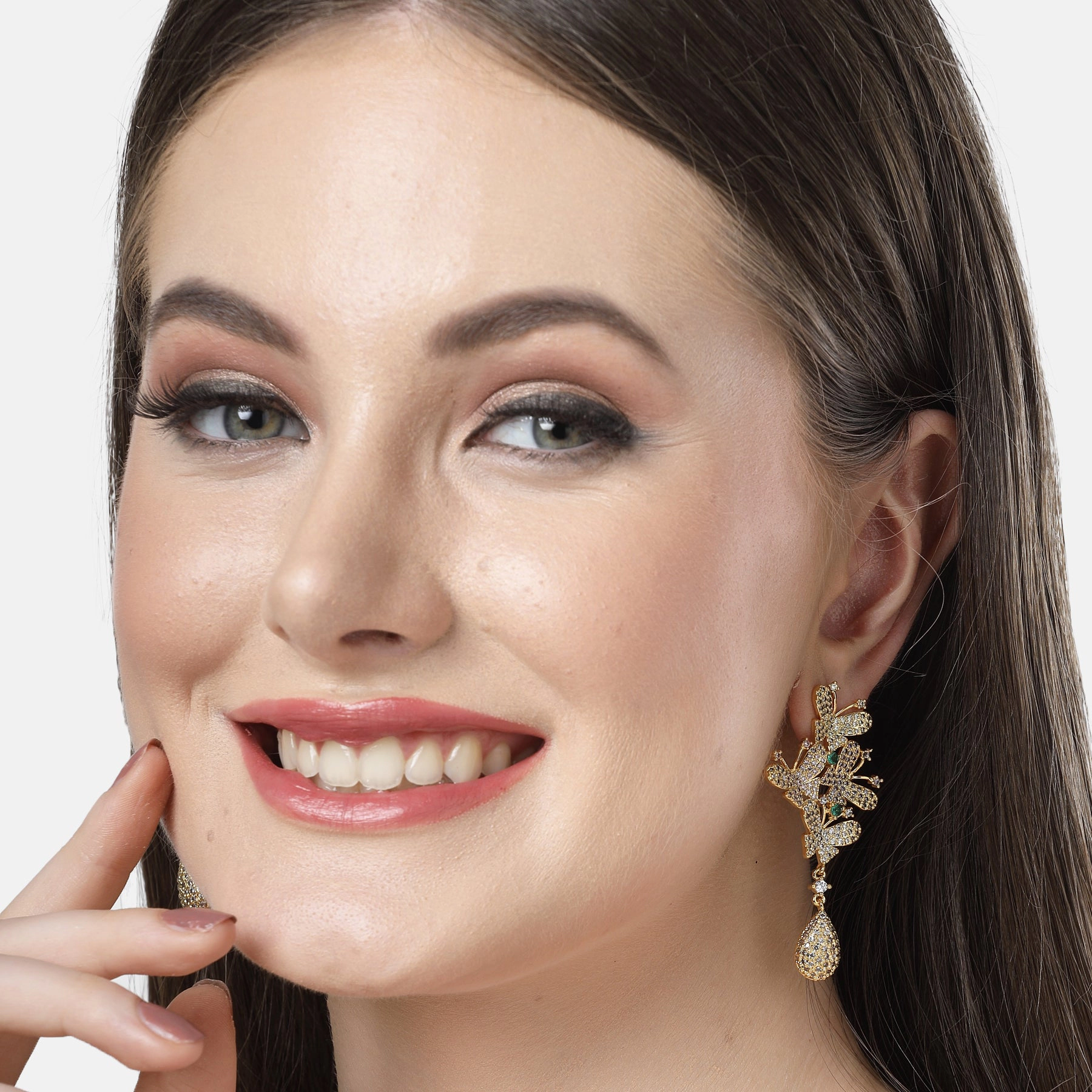AGP PARIS Womens Diva Collection Butterfly Drop Earrings