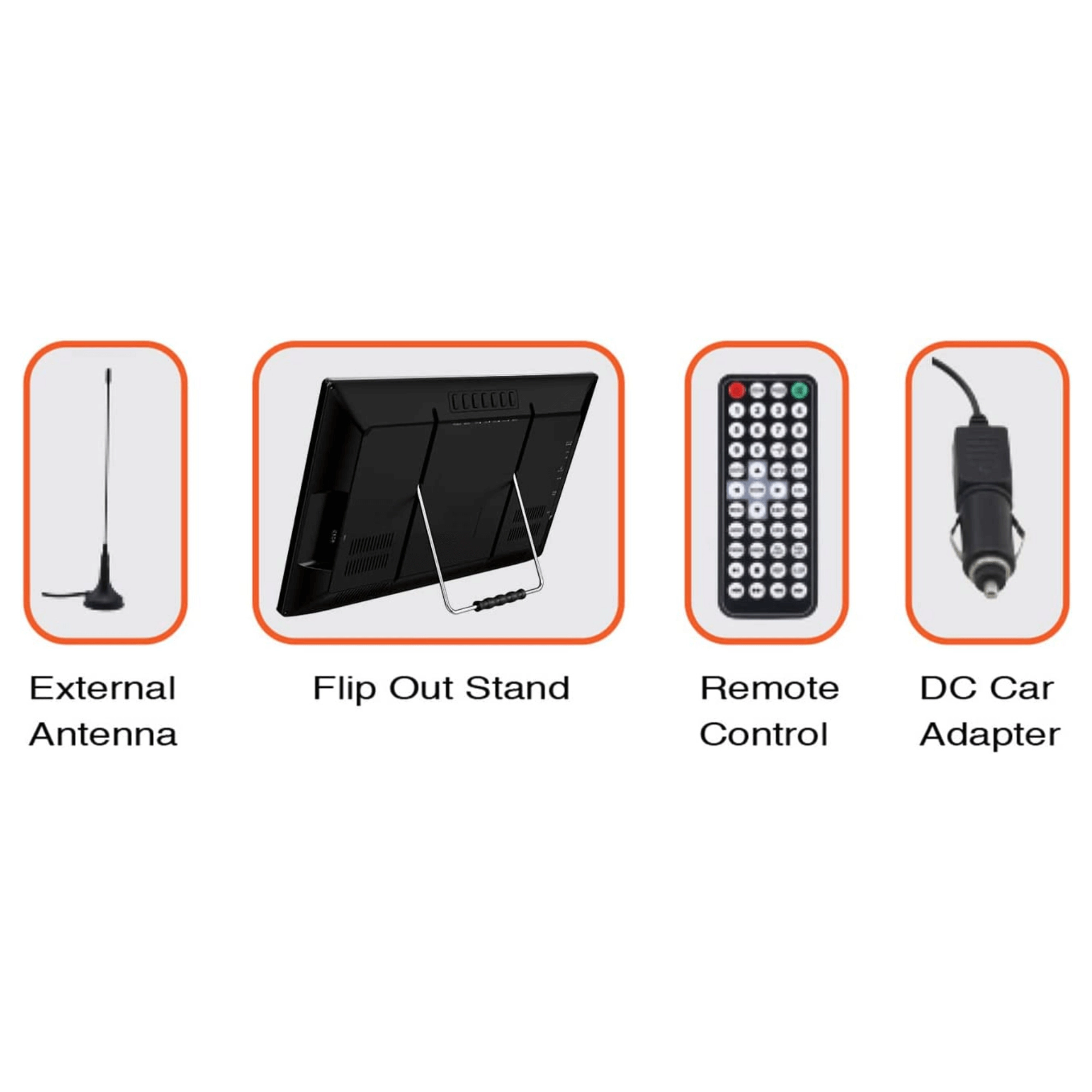 Naxa Portable 16" Television & Digital Multimedia Player with Built-in Rechargeable Battery