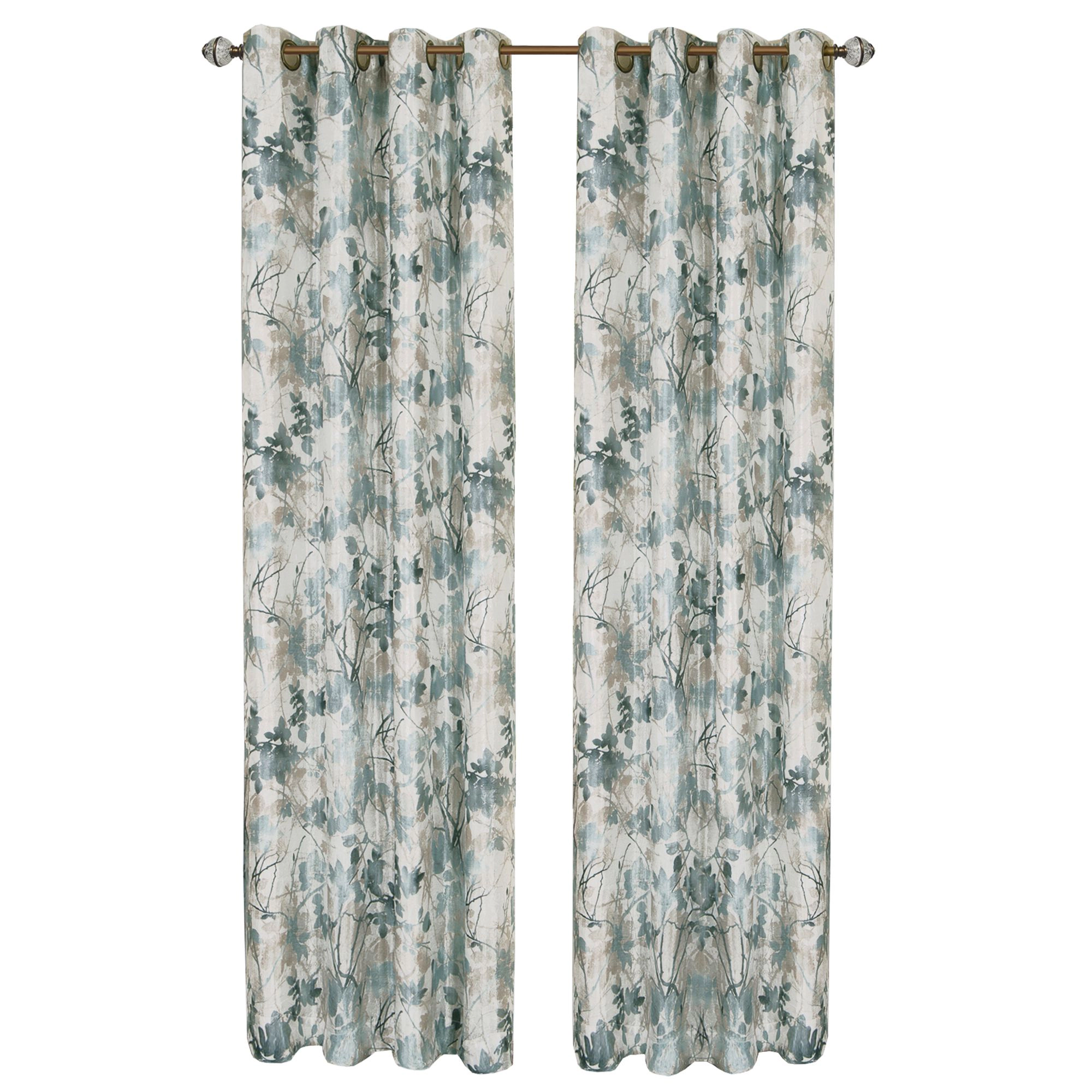 Kate Aurora Country Living 100% Thermal Lined Grommet Top Floral Room Darkening Curtains