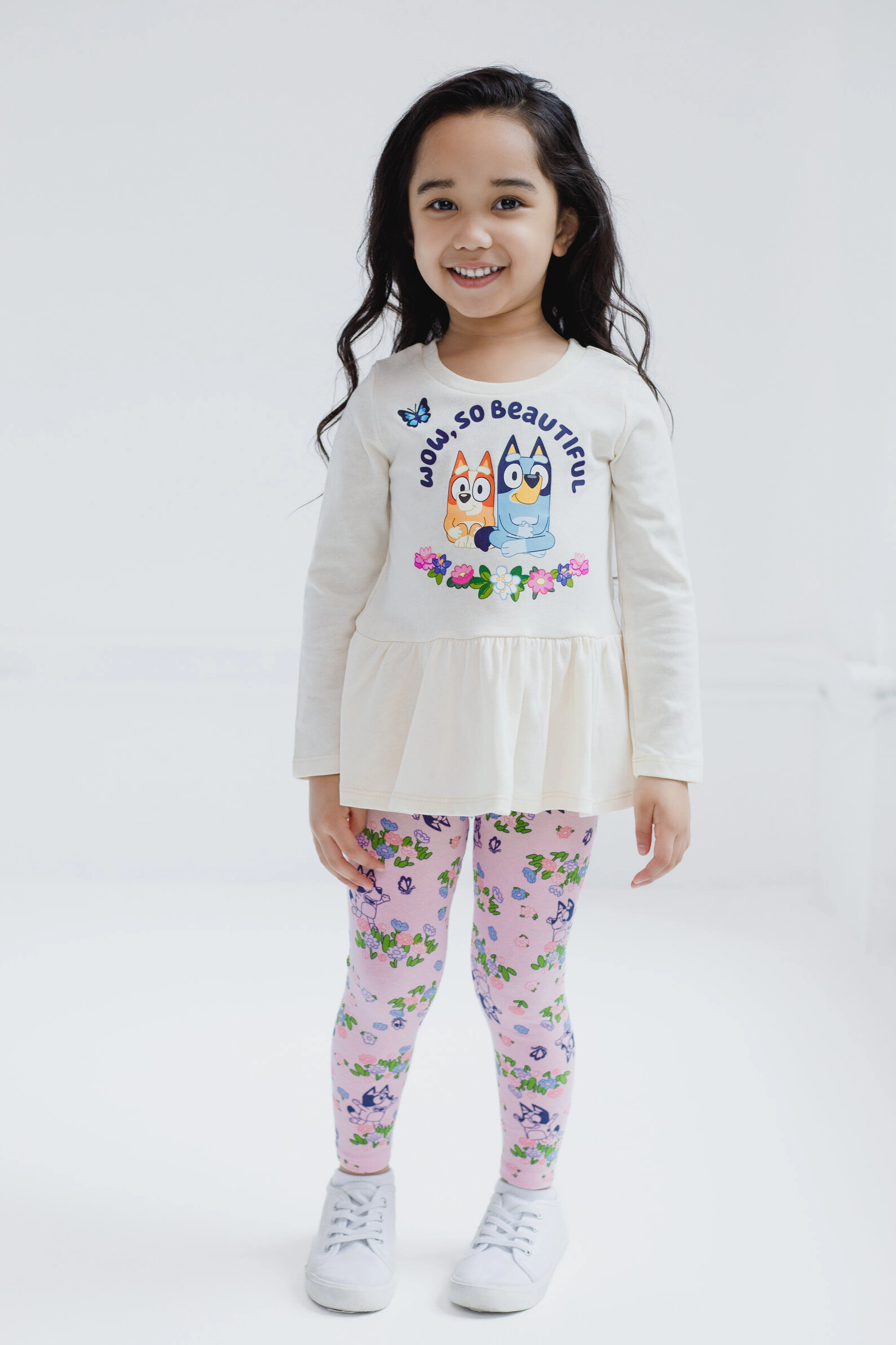 Bluey Girls' 2-Piece Long Sleeve Tee and Leggings Set