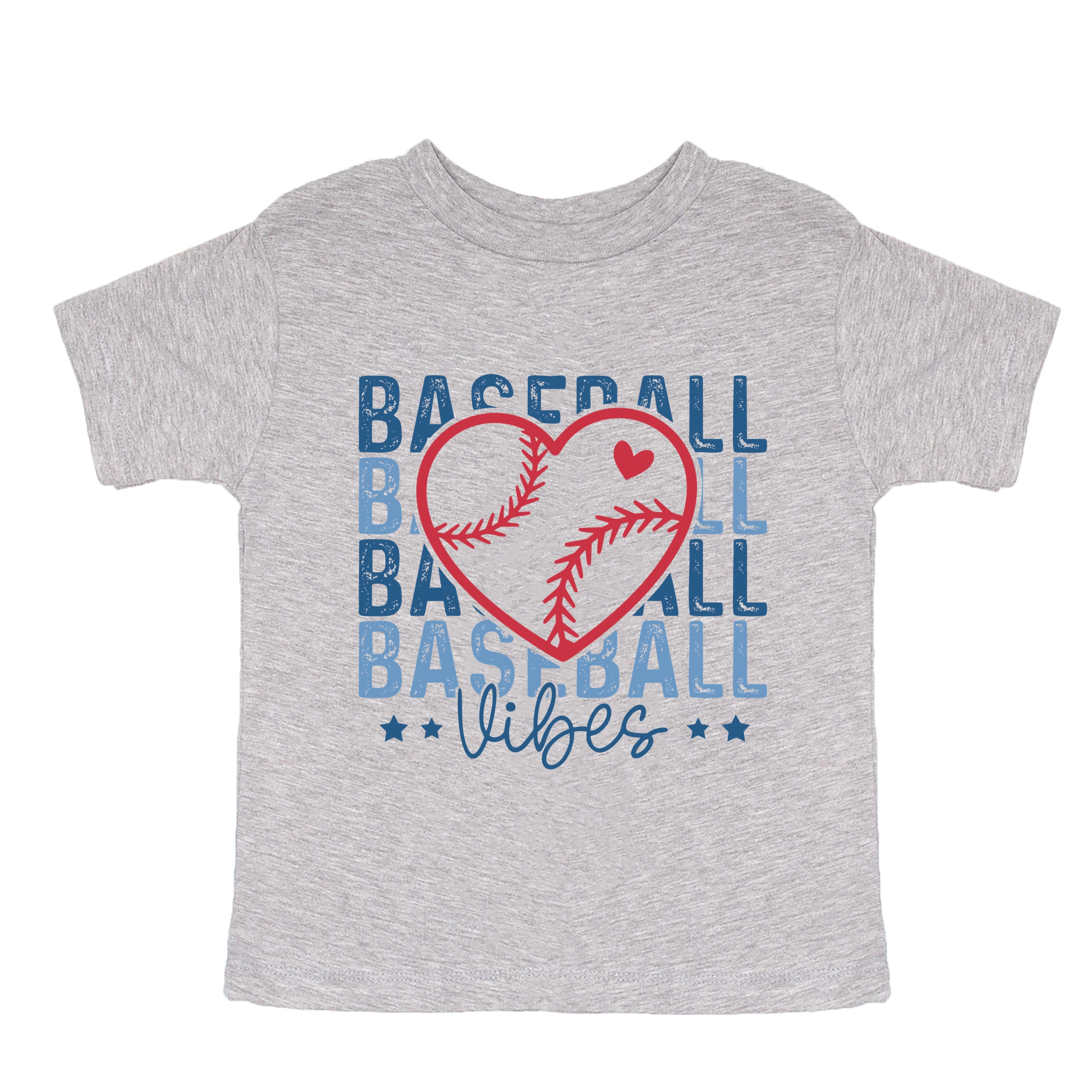 The Juniper Shop - Baseball Heart Stacked Toddler Short Sleeve Graphic T-Shirt