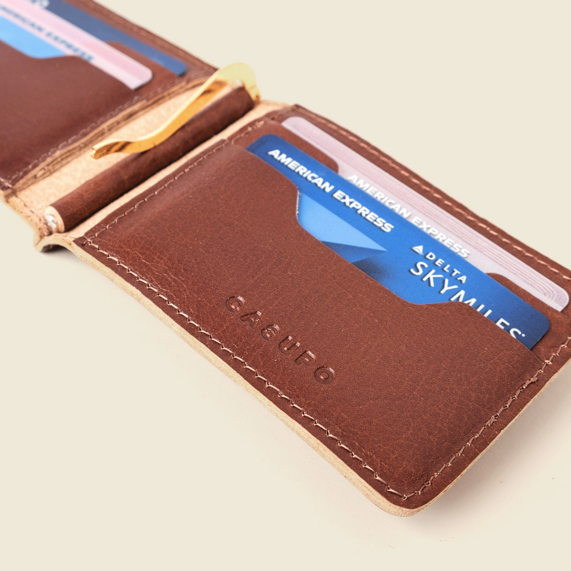 Casupo Leather Bifold Money Clip Wallet
