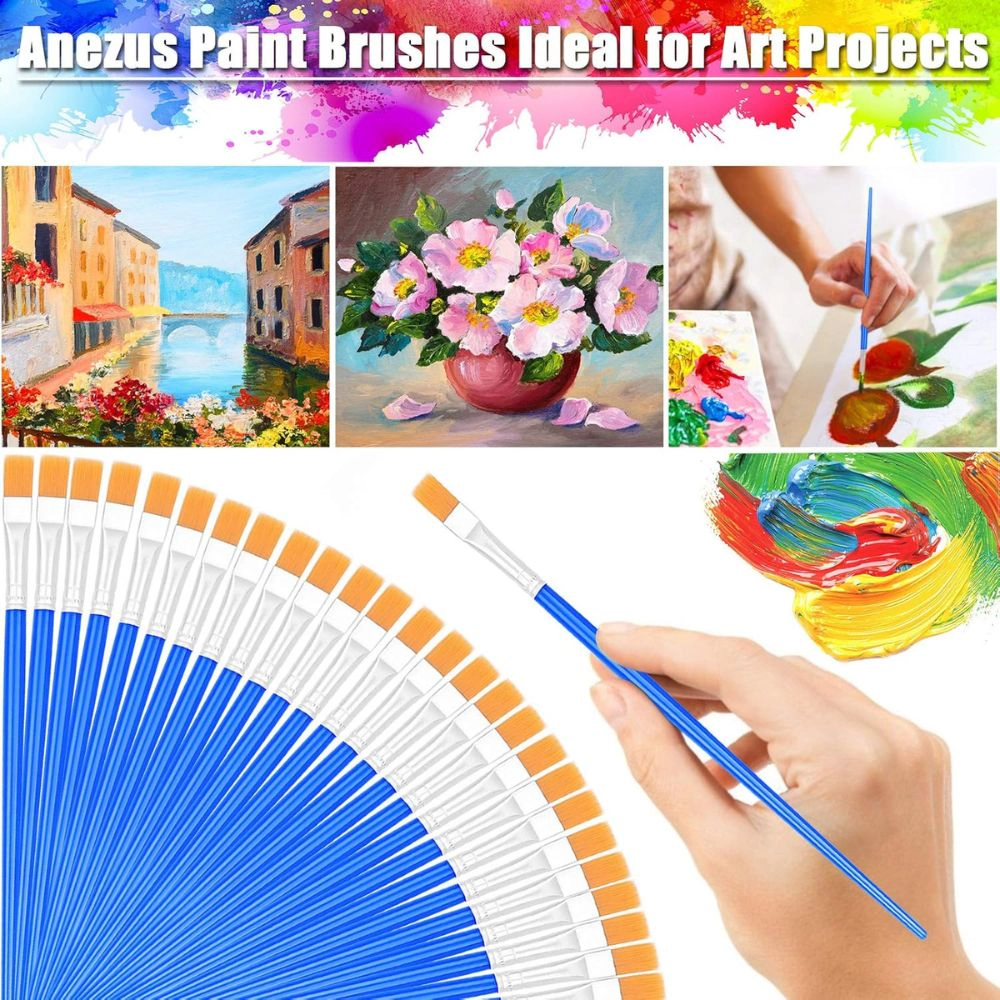 Byte Bonds 100 Piece Flat Paint Brushes