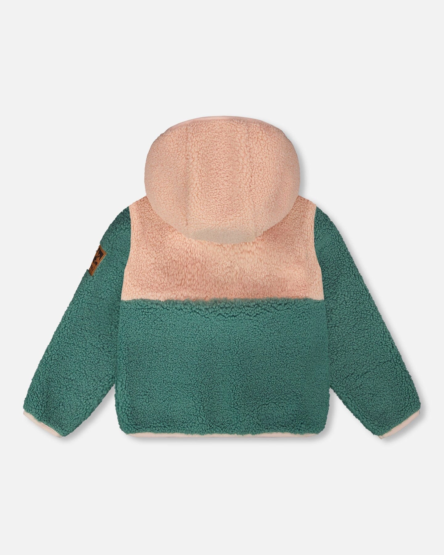 Deux par Deux Girls Colorblock Zip Front Sherpa Fleece Jacket