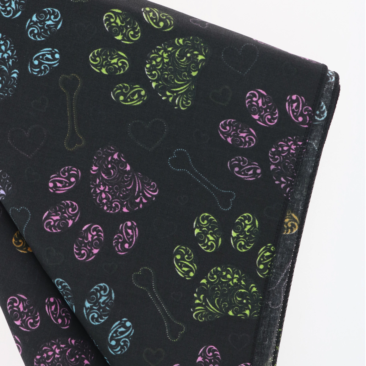 CTM Colorful Dog Paw Print Bandana