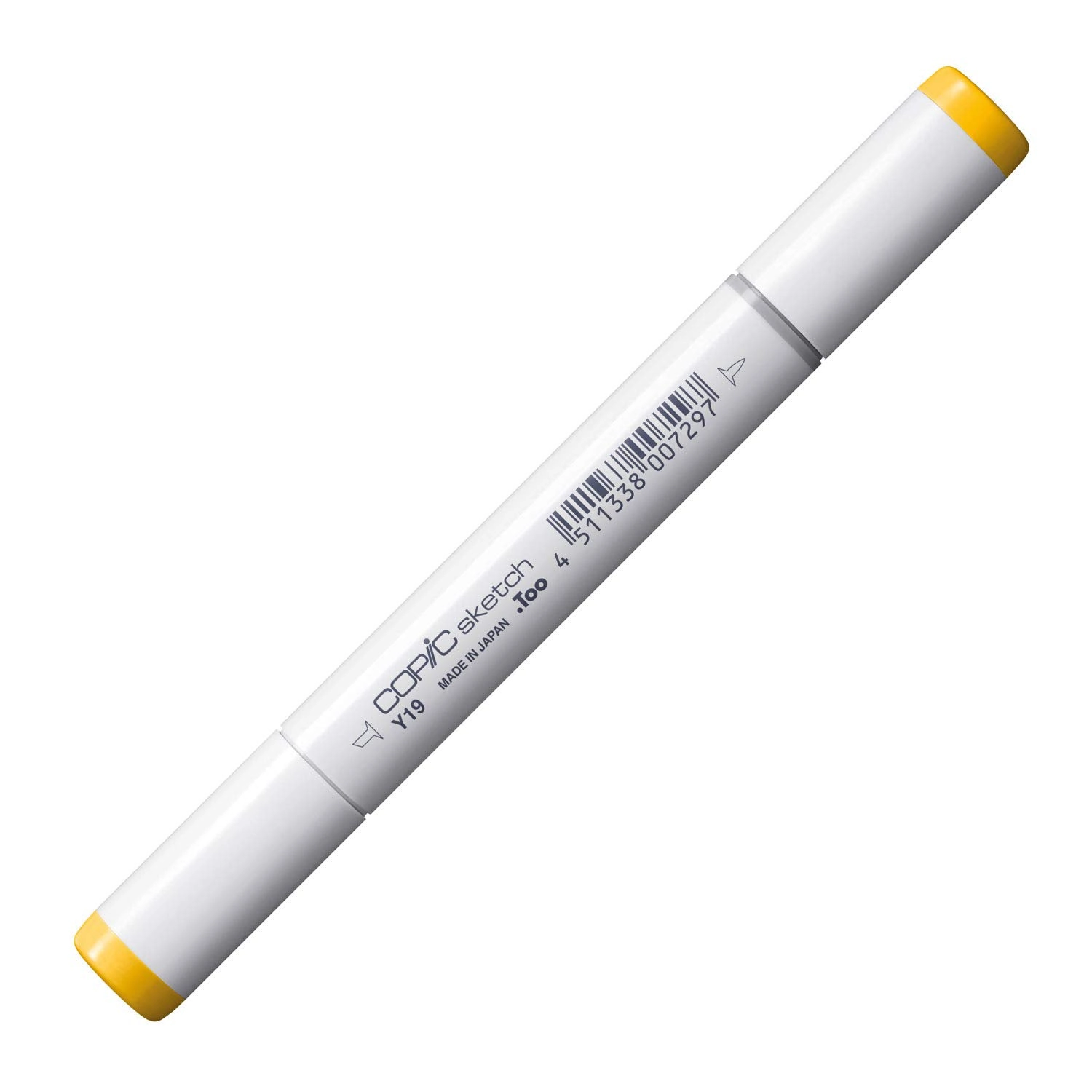 Copic Sketch Marker Napoli Yellow Y19 - Double-Ended Super Brush and Medium Broad