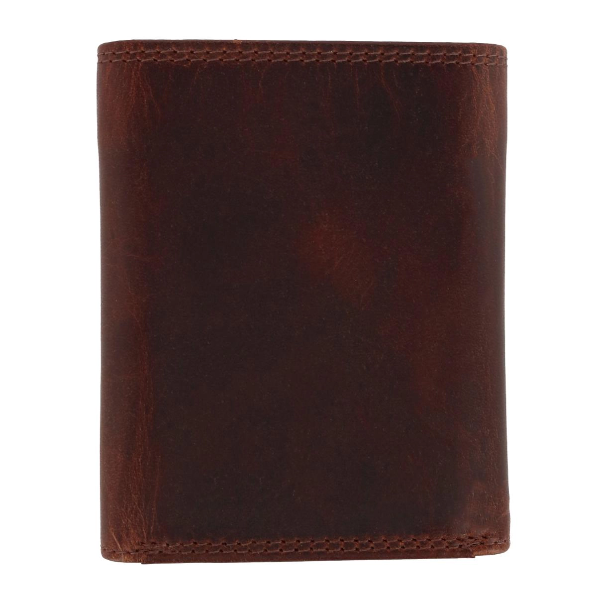 CTM Men's Oil Tanned Leather Trifold Wallet with ID Flap