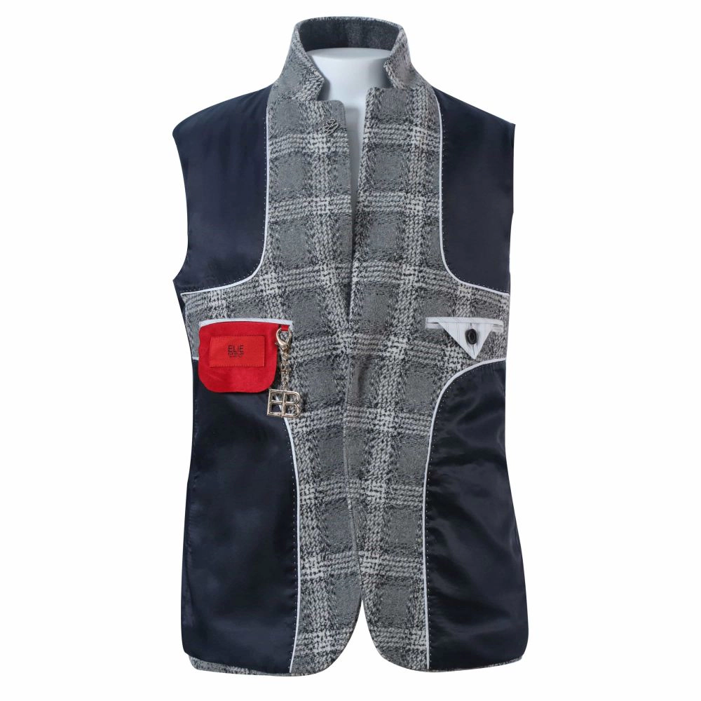 Elie Balleh Boys Slim Fit Checke Blazer