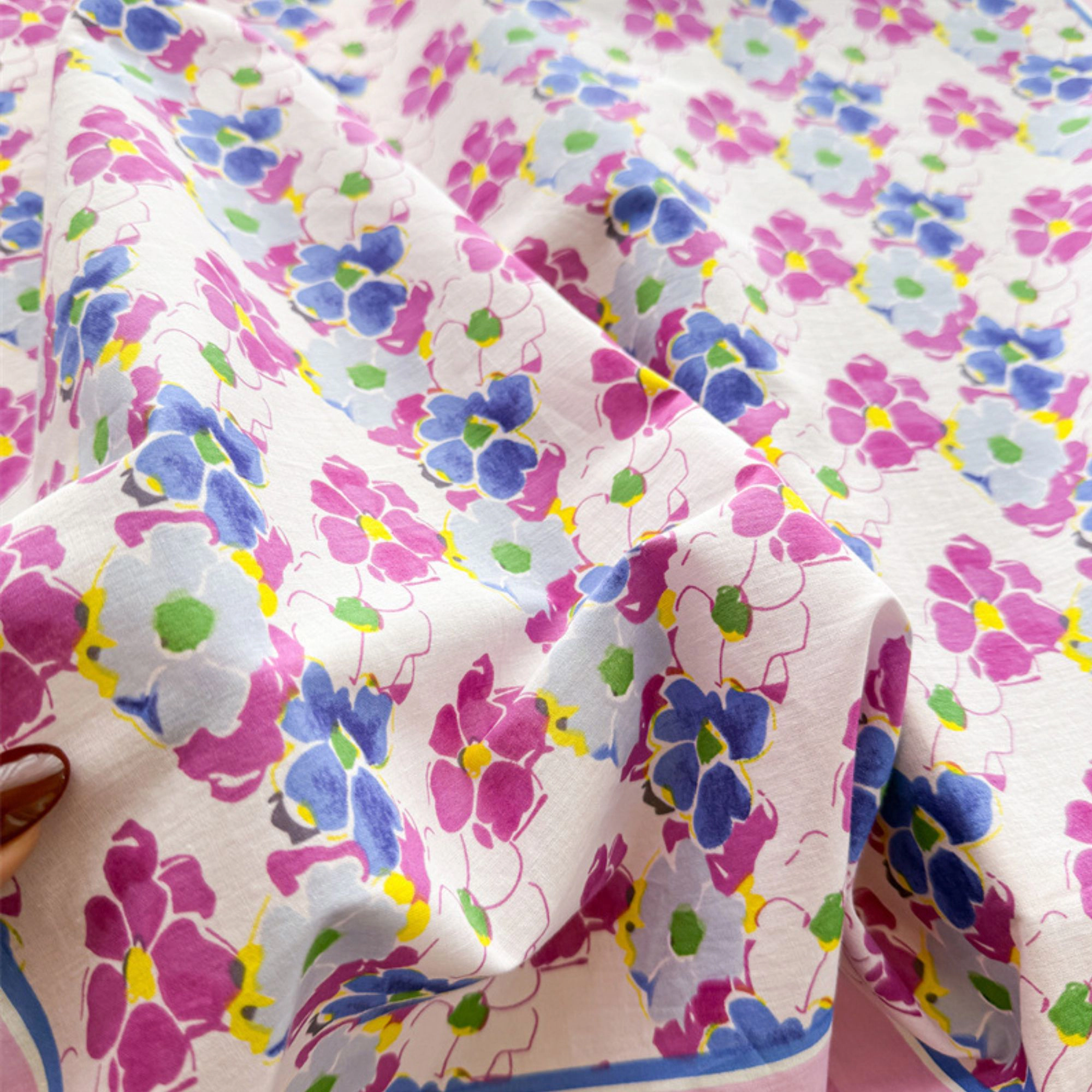 Anna-Kaci Women Floral Print Cotton Square Scarf Lightweight Soft Neck Hair Head Scarf Wrap 25.5×25.5 Inches