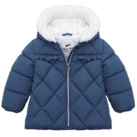 Rokka&Rolla Baby Girls Soft Mini Fur Lining Hooded Puffer Jacket
