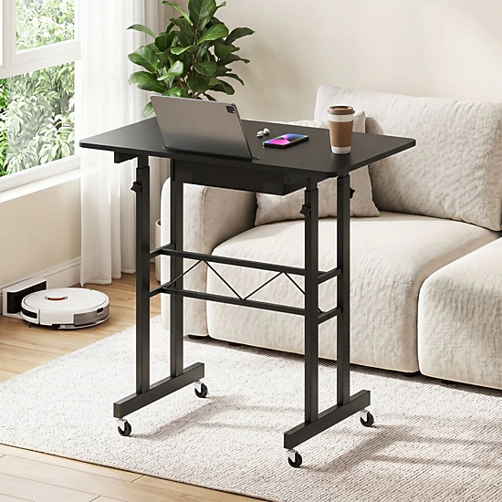 SlickBlue Height Adjustable Standing Desk with Storage Drawer