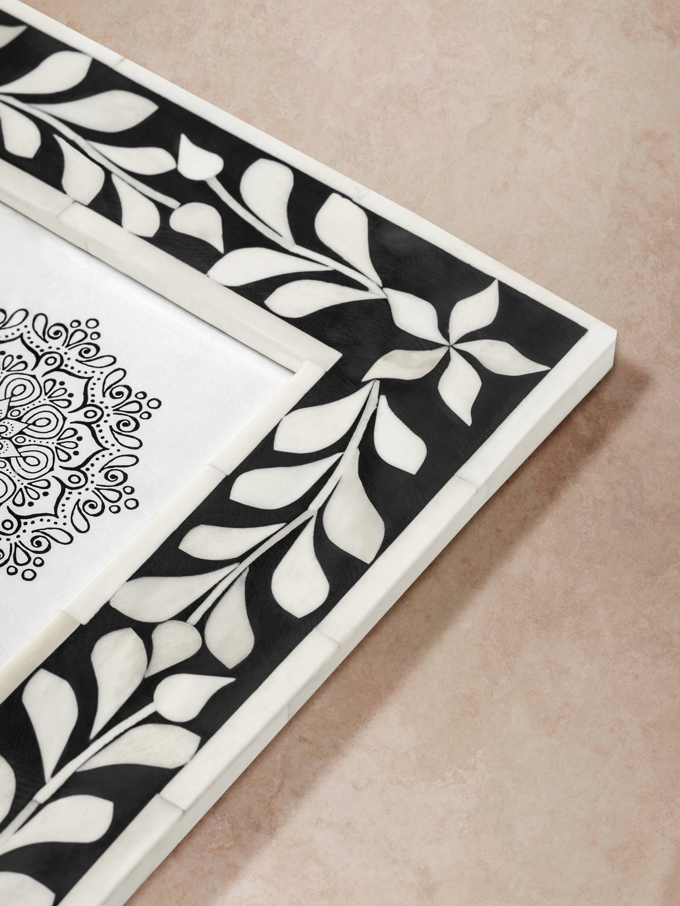 GAURI KOHLI Sirohi Bone Inlay Picture Frame, Black