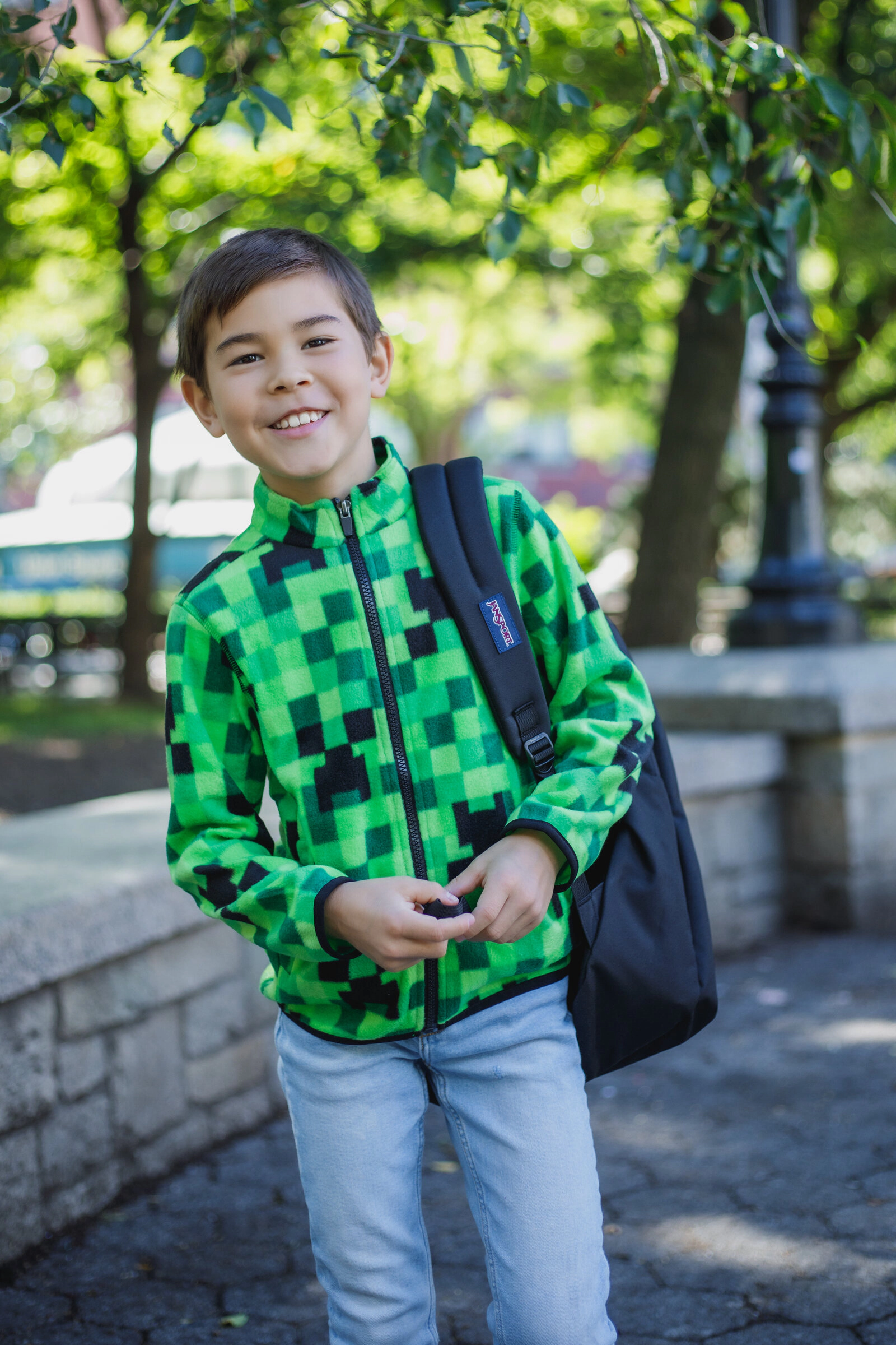 Minecraft Creeper Zip-Up Fleece Jacket