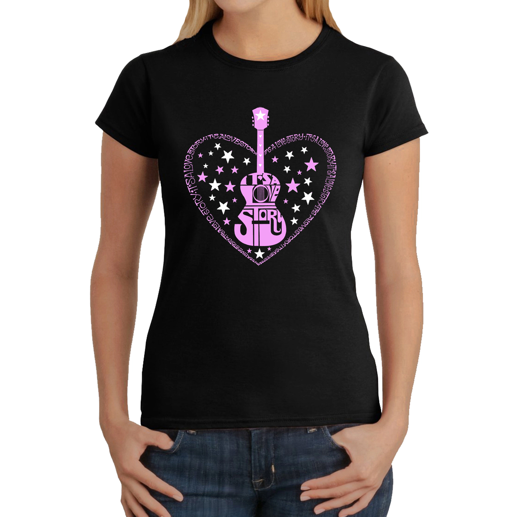 LA Pop Art Women's Word T-Shirt - It's A Love Story
