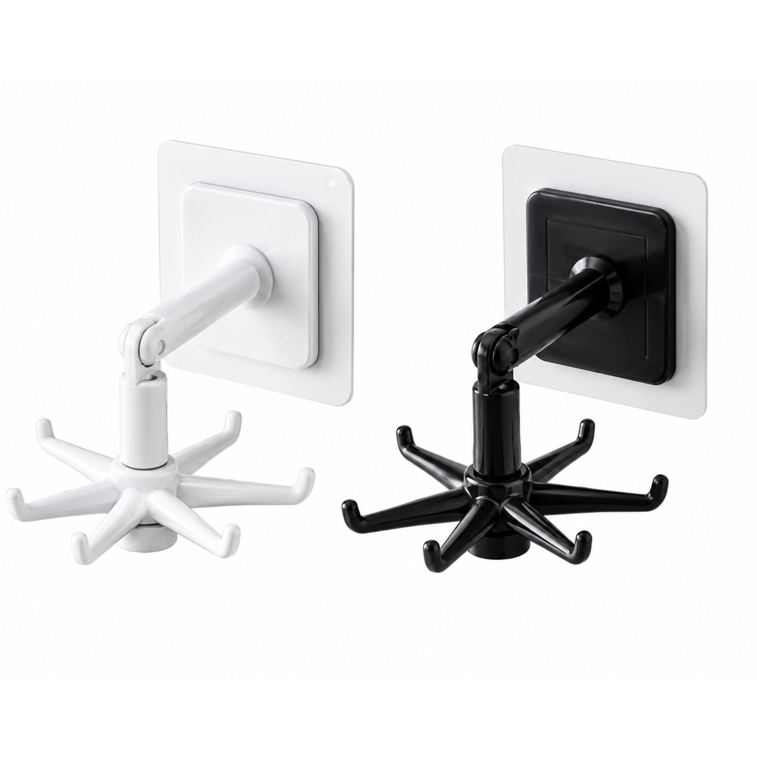 Home Collection 360° Rotating 6-Claw Utility Hook Self-Adhesive Wall Hanger
